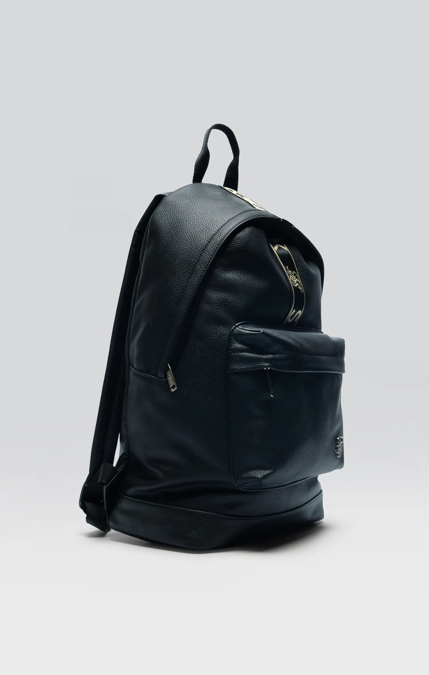 Black PU Taped Backpack - Image 2