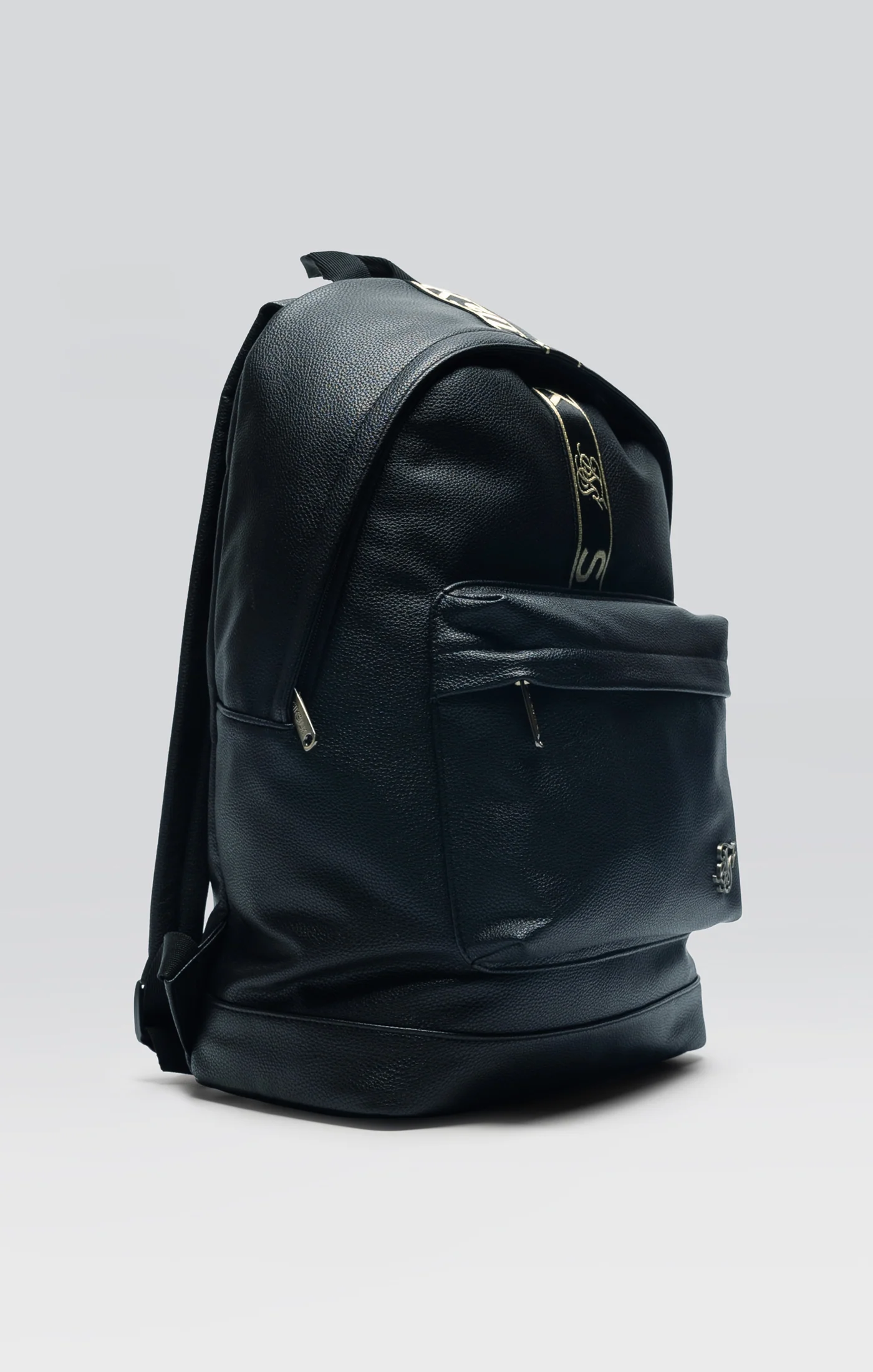 Black PU Taped Backpack - Image 3