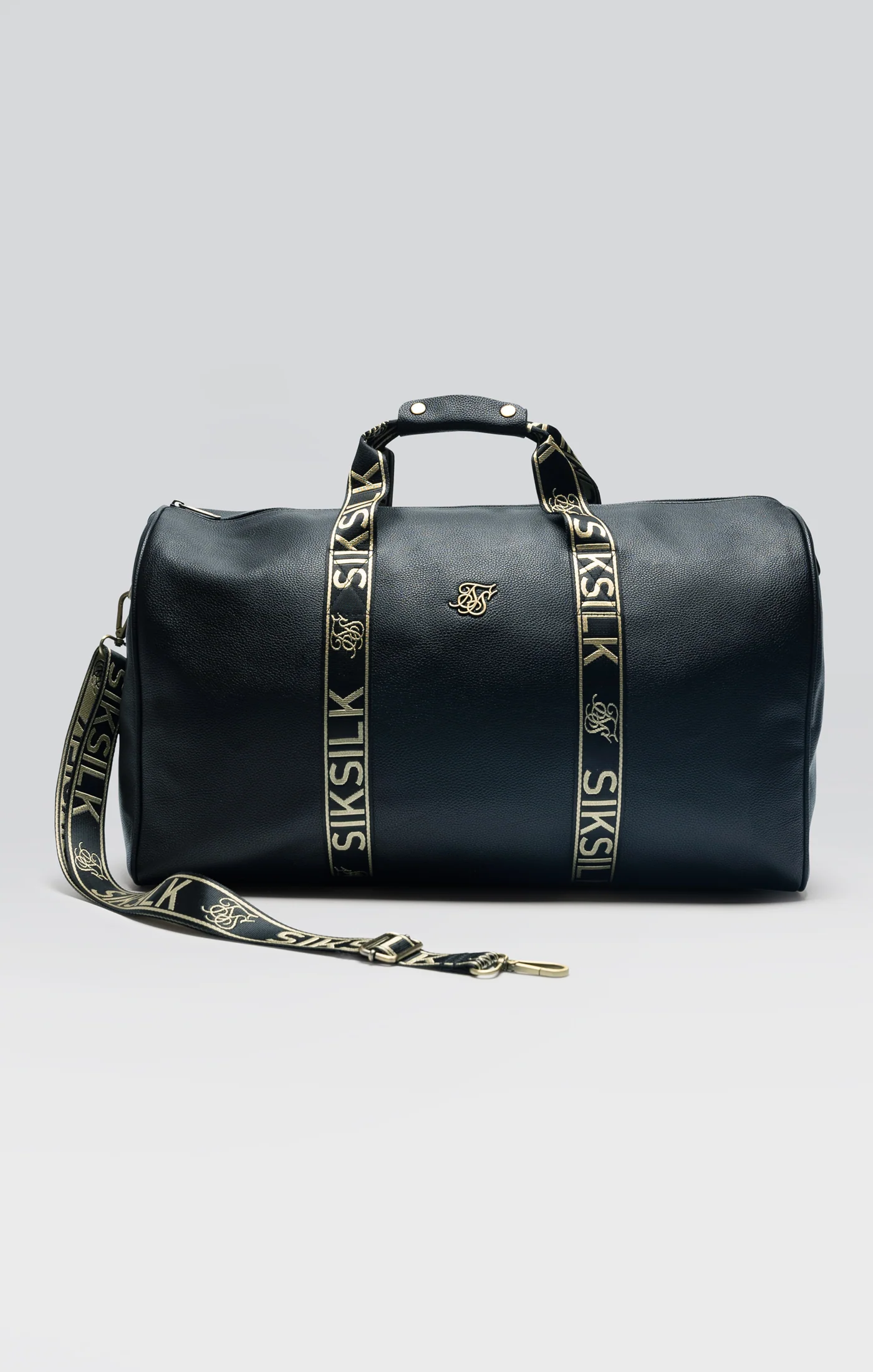 Black PU Taped Weekender Bag - Image 3
