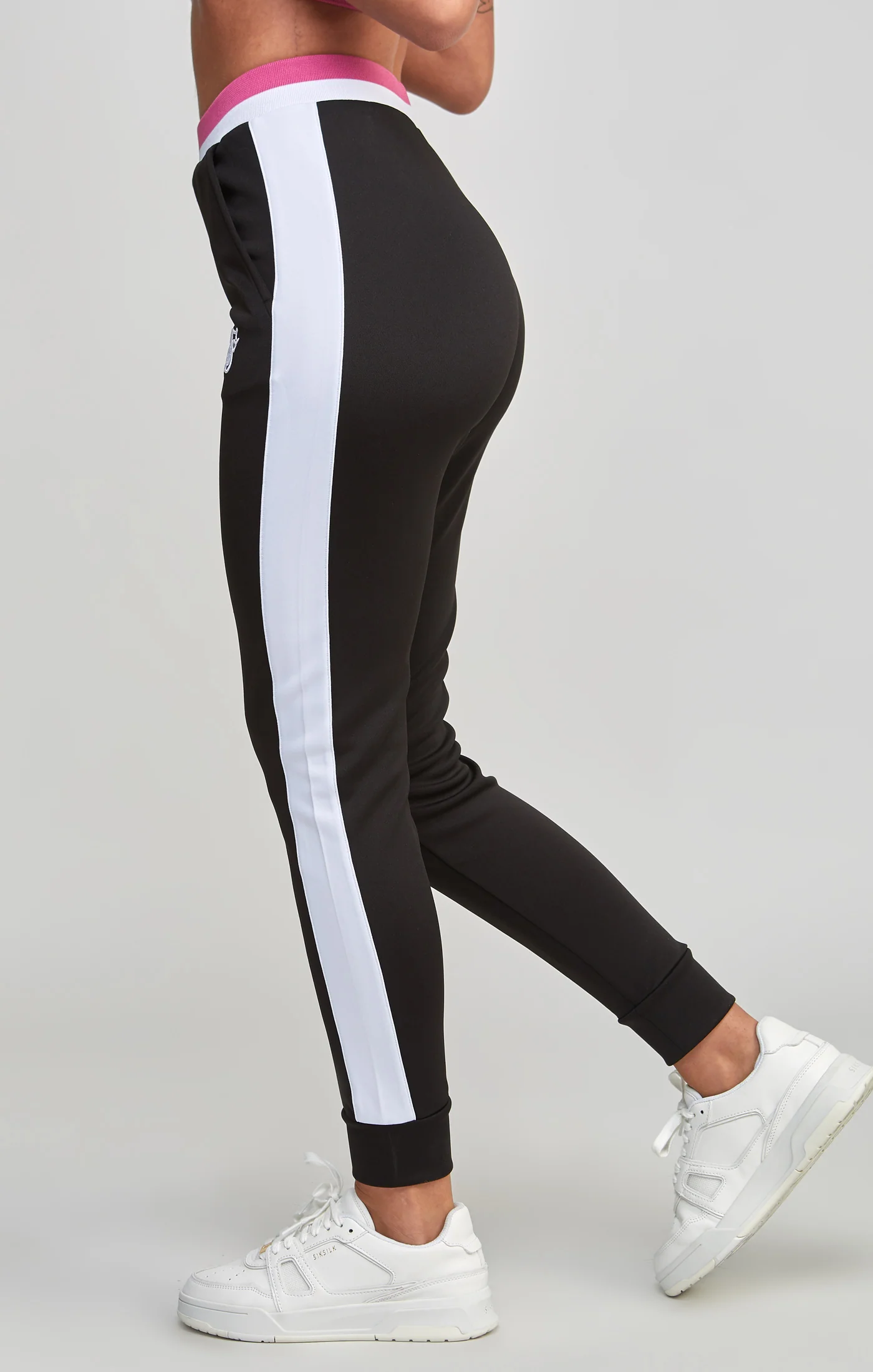 Black Retro Cut And Sew Track Pant - Image 2