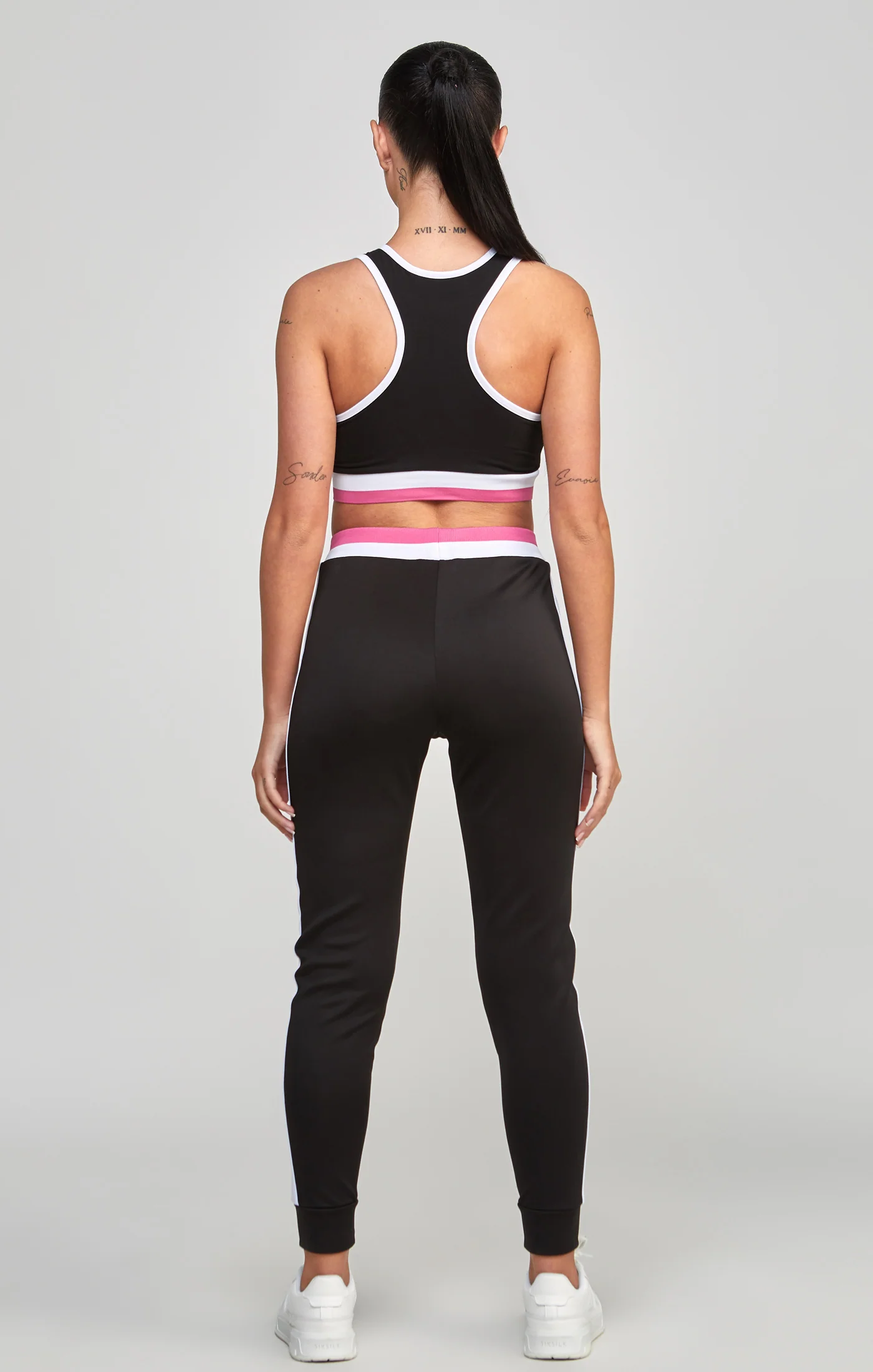 Black Retro Cut And Sew Track Pant - Image 5