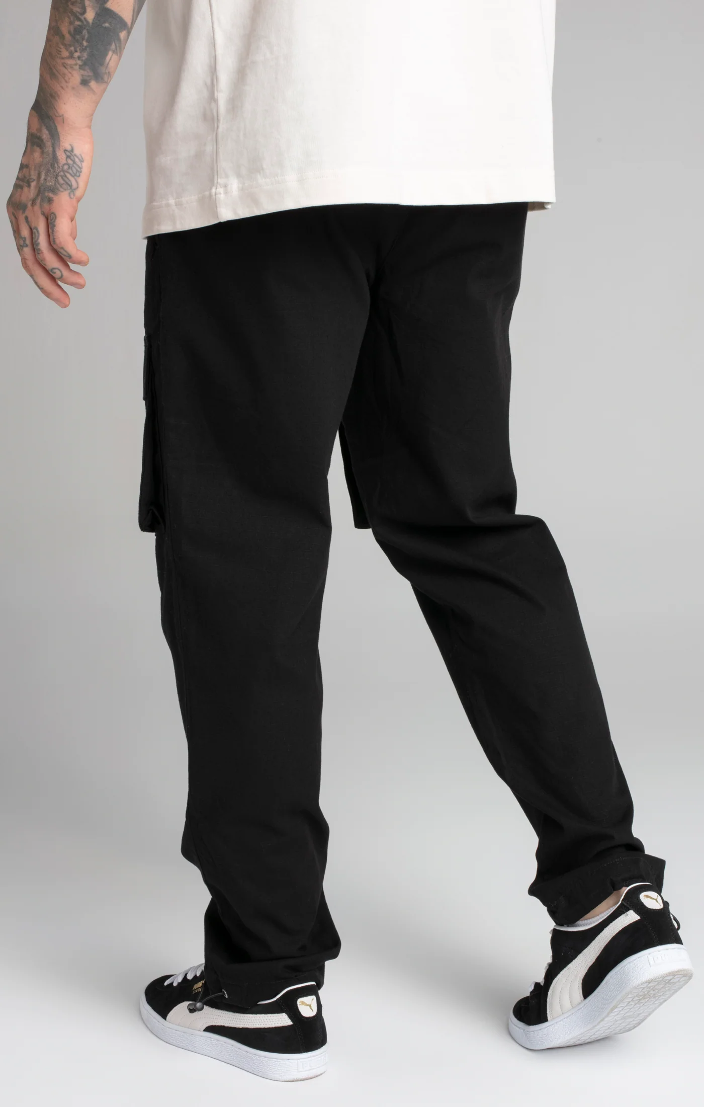 Black Ripstop Cargo Pants - Image 4