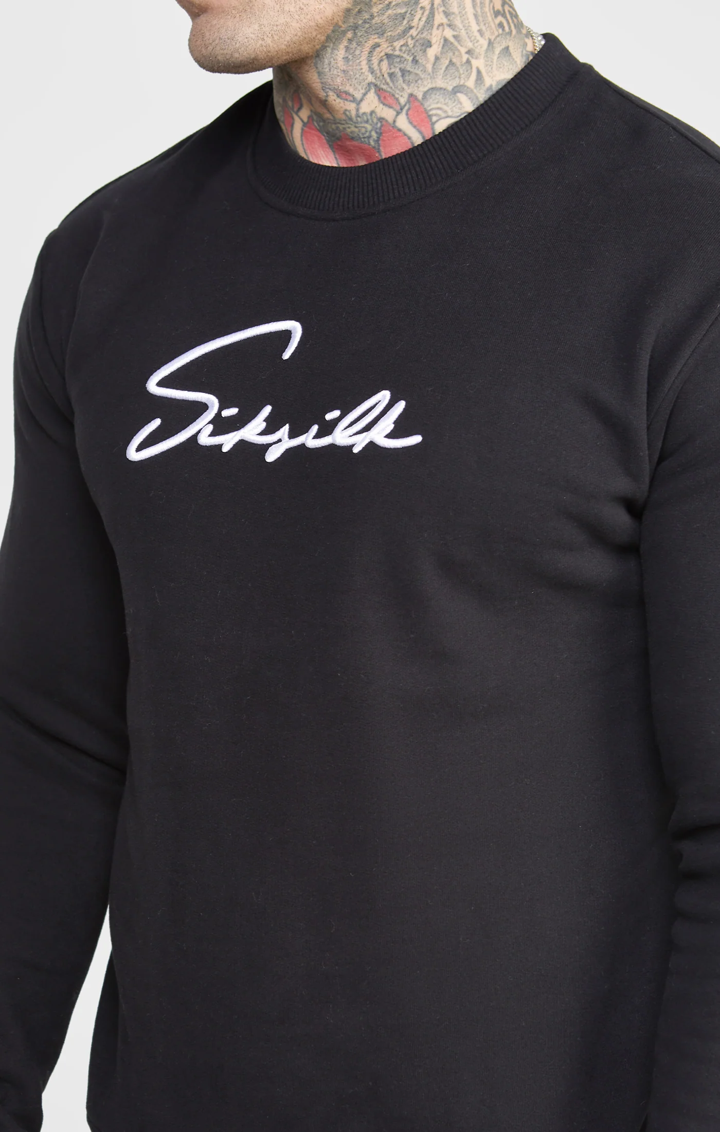 Black Script Embroidery Sweatshirt - Image 2