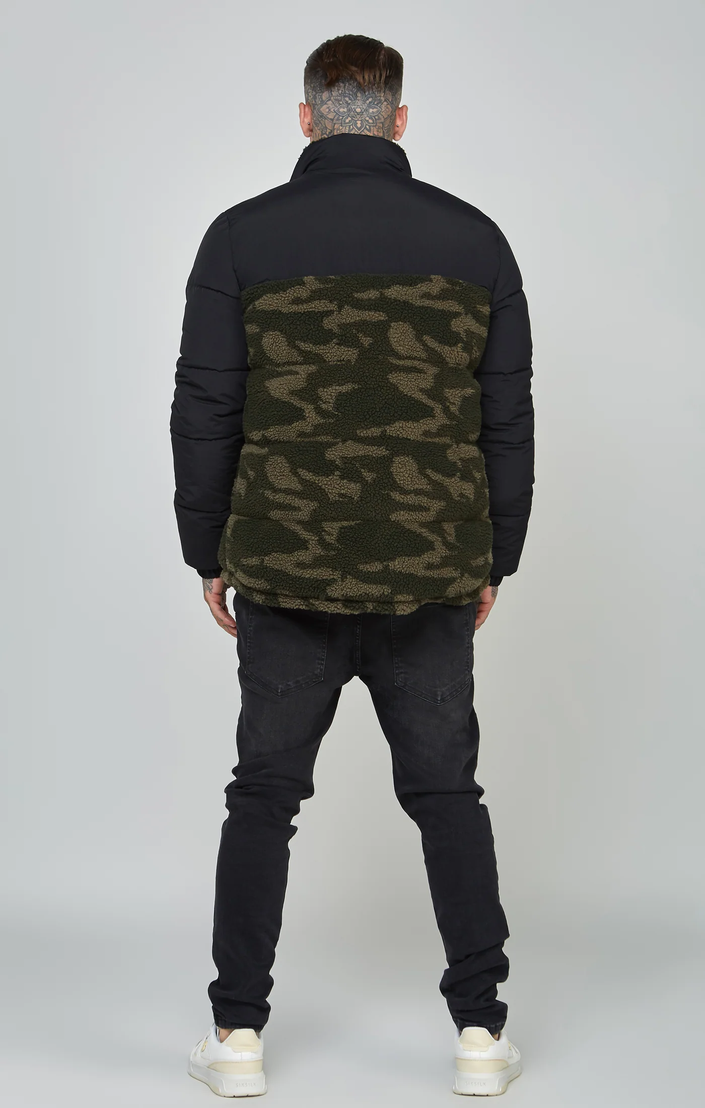 Black Sherpa Bubble Jacket - Image 5