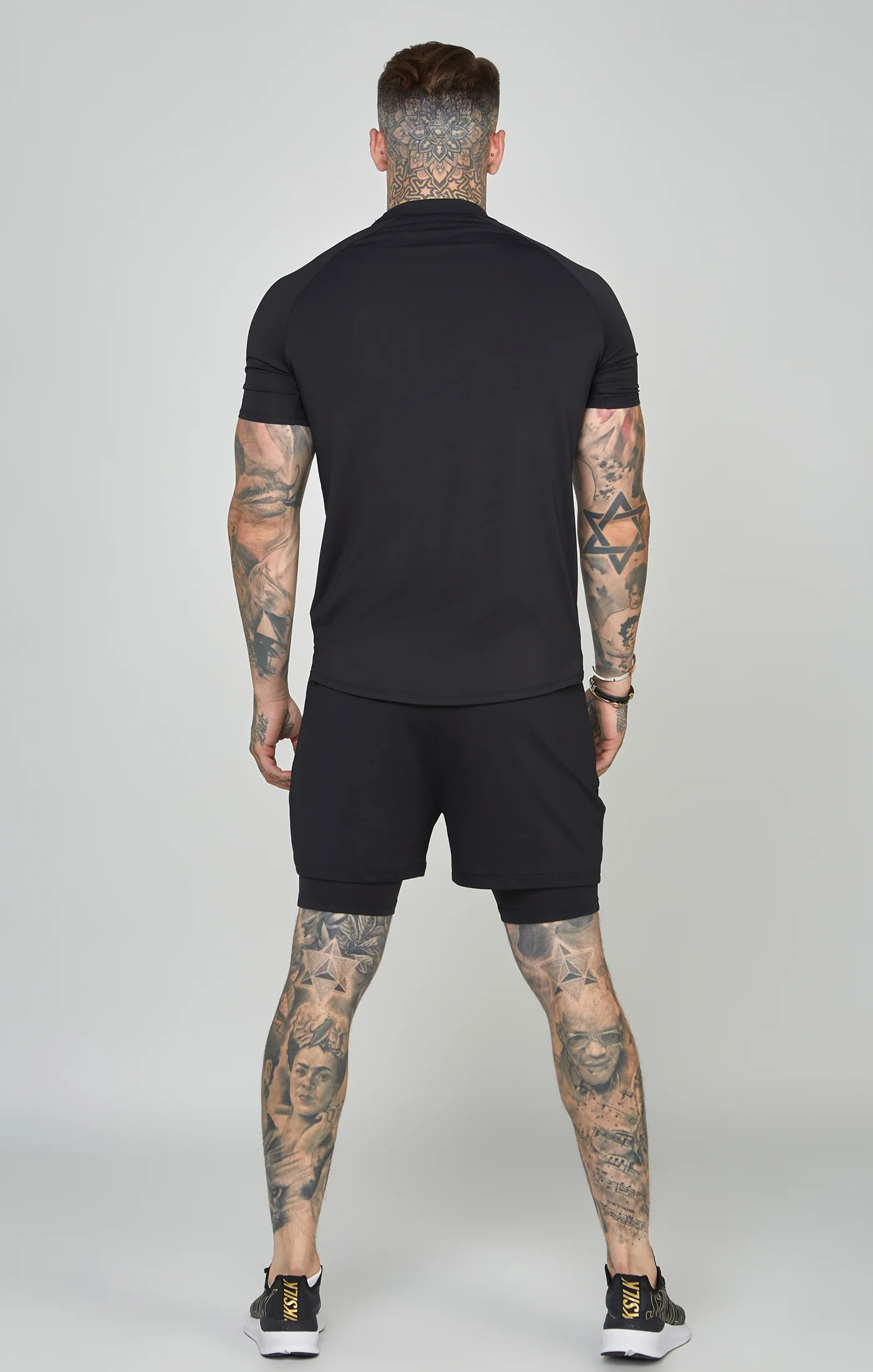 Black Sports Dual Layer Shorts - Image 5