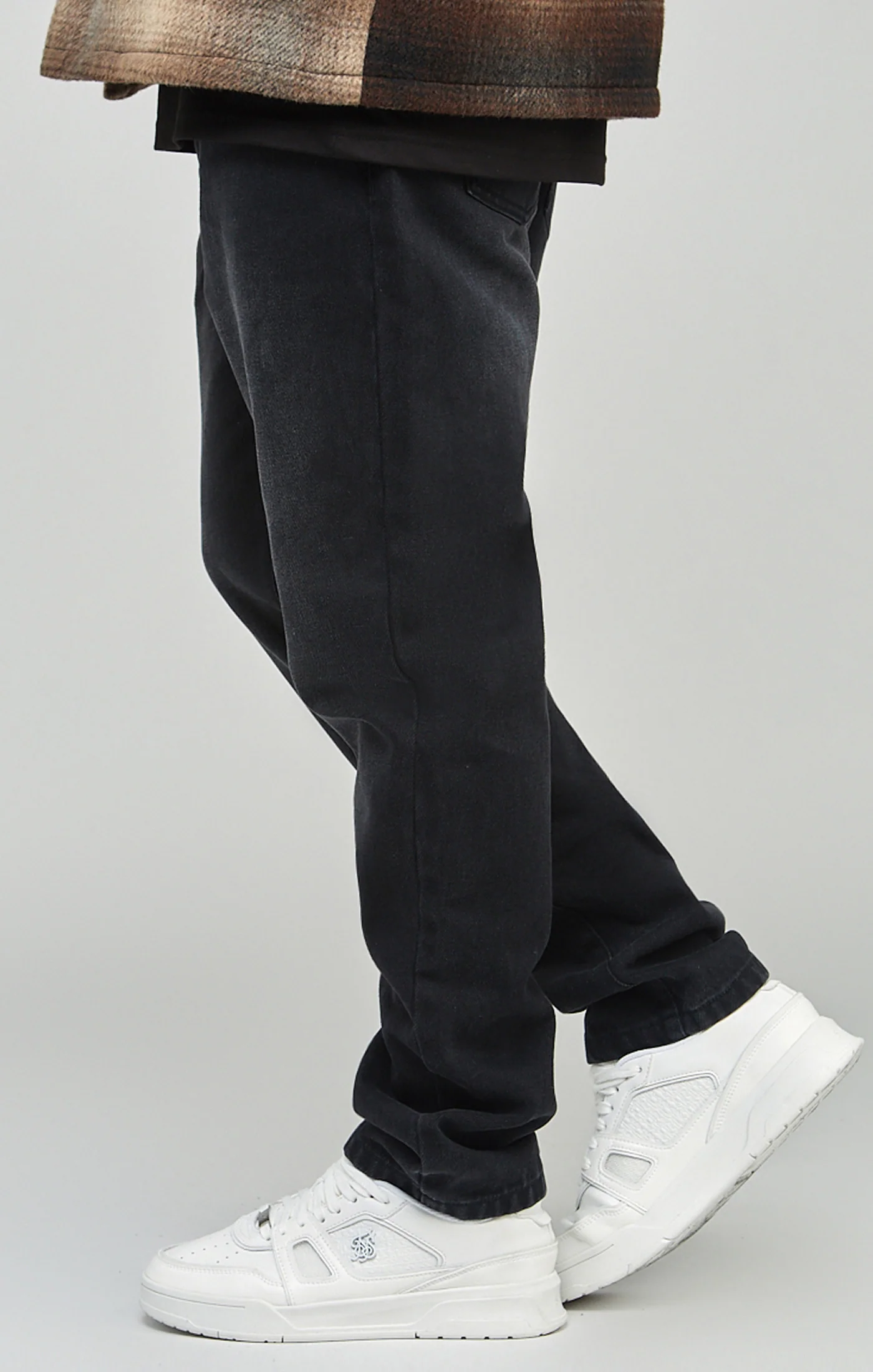 Black Straight Cut Denim Jeans - Image 3