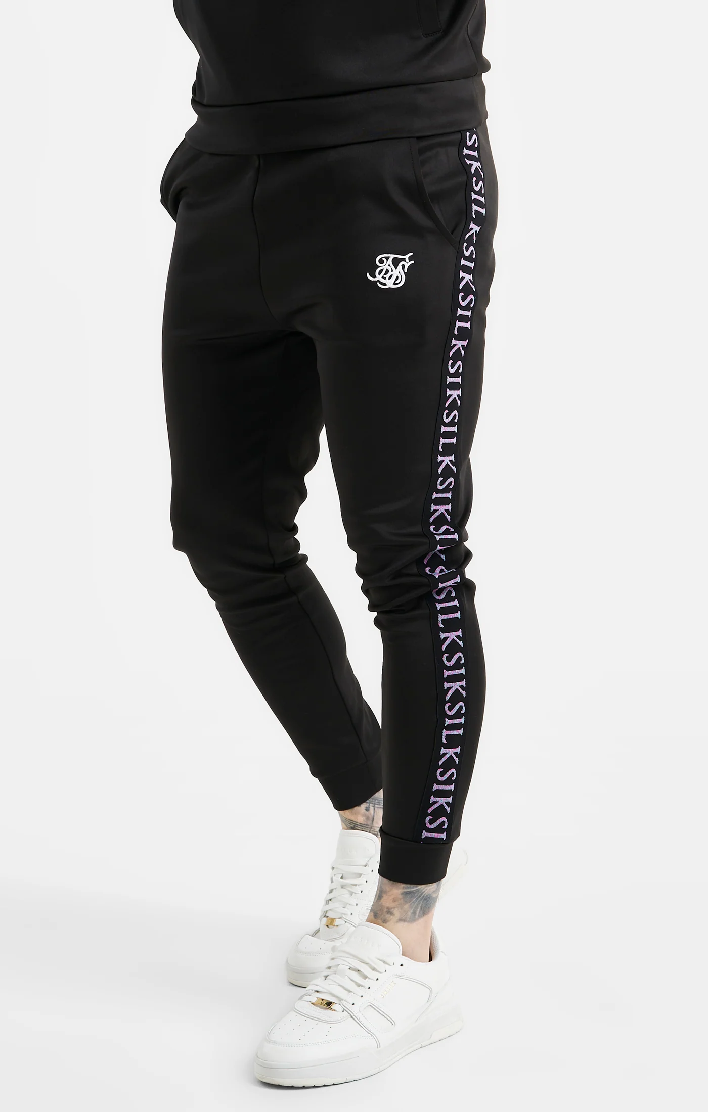 Black Taped Cuffed Jogger