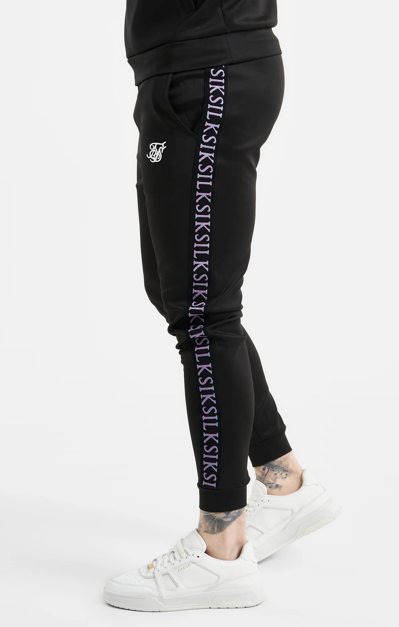 Black Taped Cuffed Jogger - Image 2