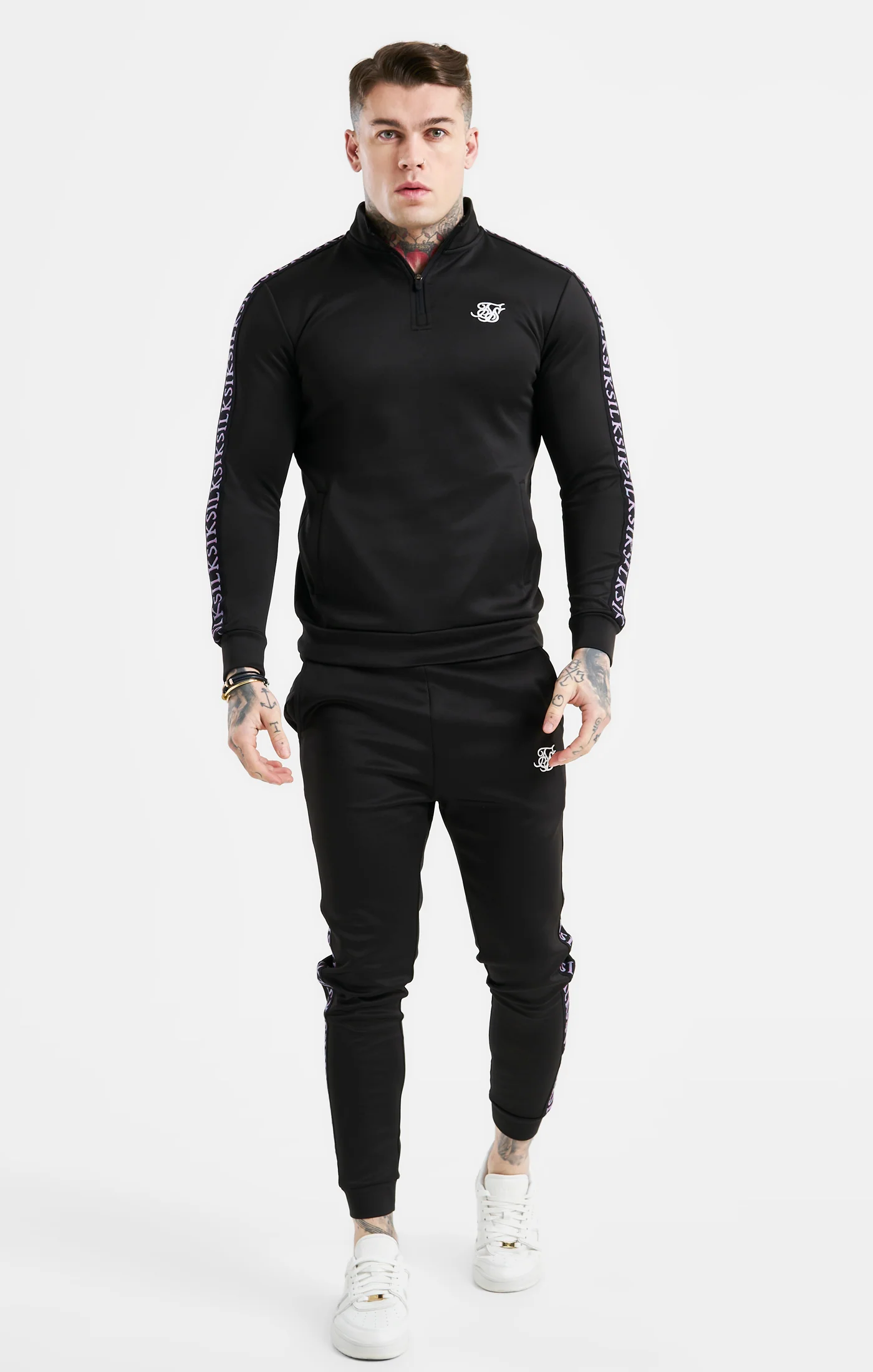 Black Taped Cuffed Jogger - Image 3