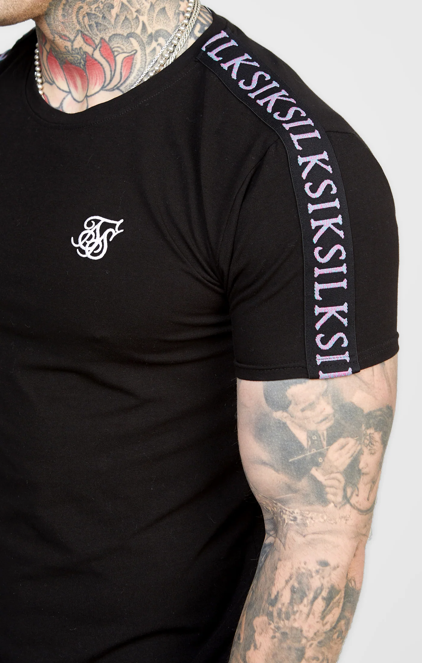 Black Taped Logo T-Shirt - Image 2