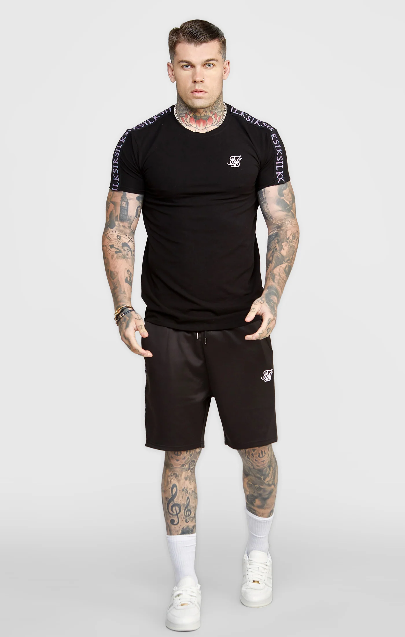 Black Taped Logo T-Shirt - Image 3