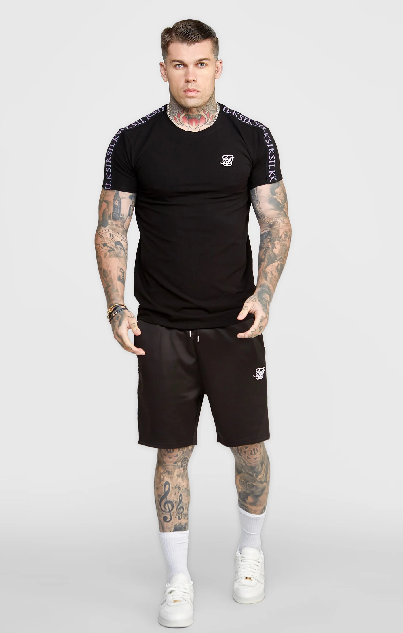 Black Taped Logo T-Shirt - Image 4
