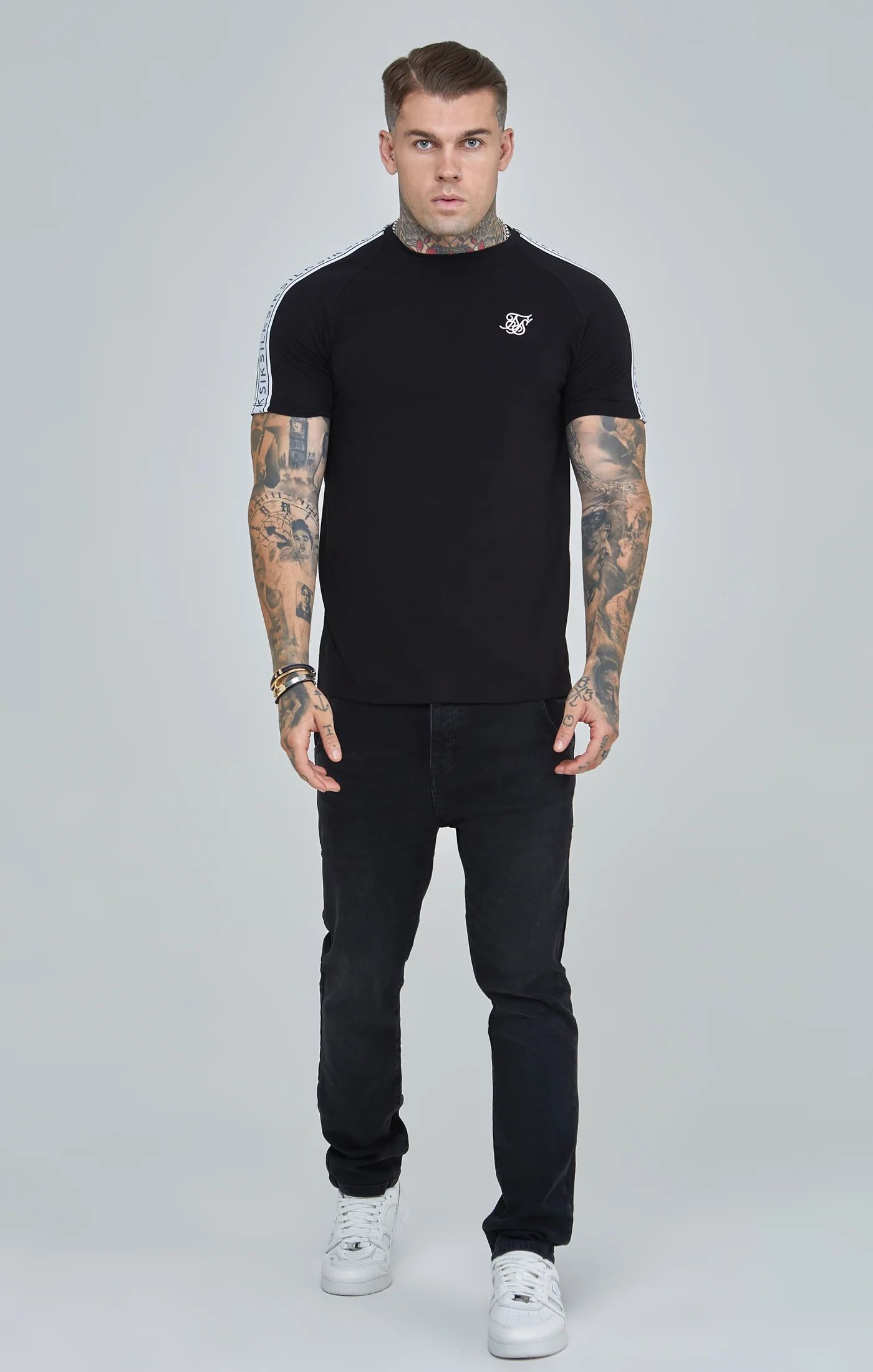 Black Taped Raglan T-Shirt - Image 4
