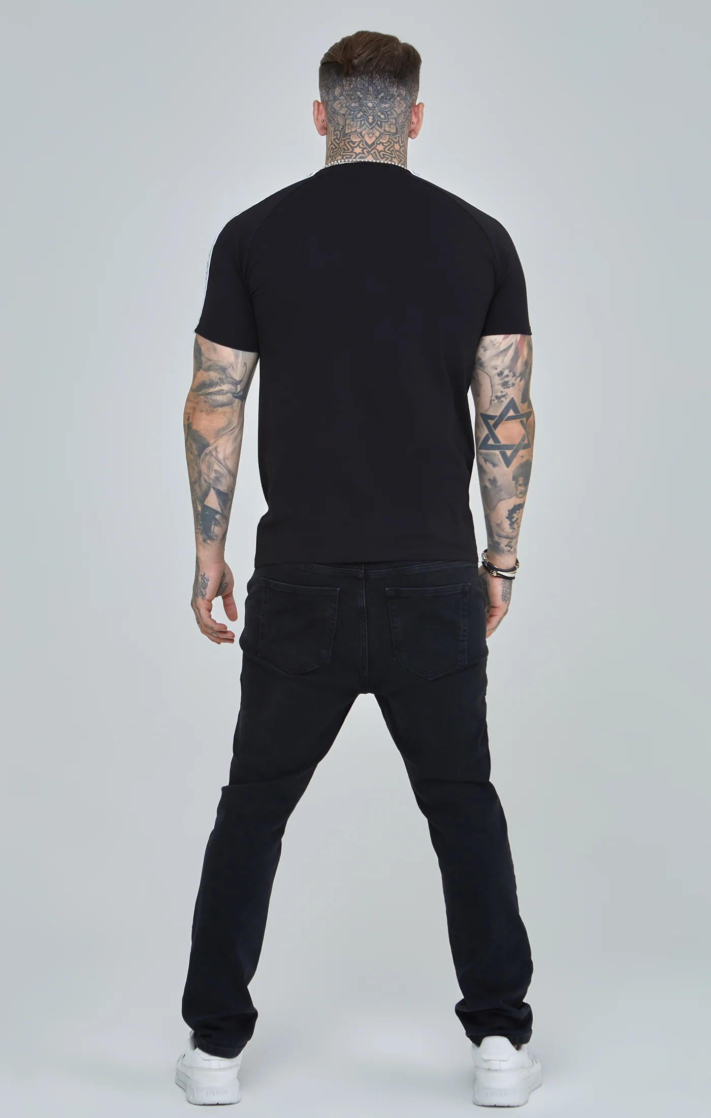 Black Taped Raglan T-Shirt - Image 5