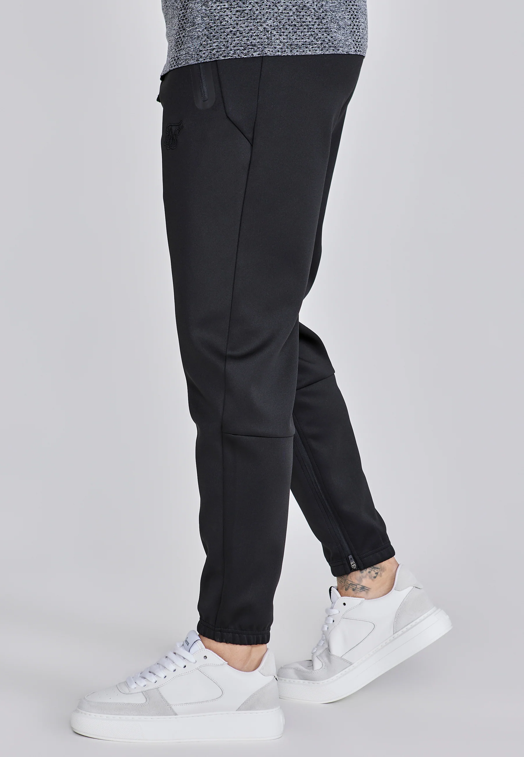 Black Tapered Joggers - Image 2