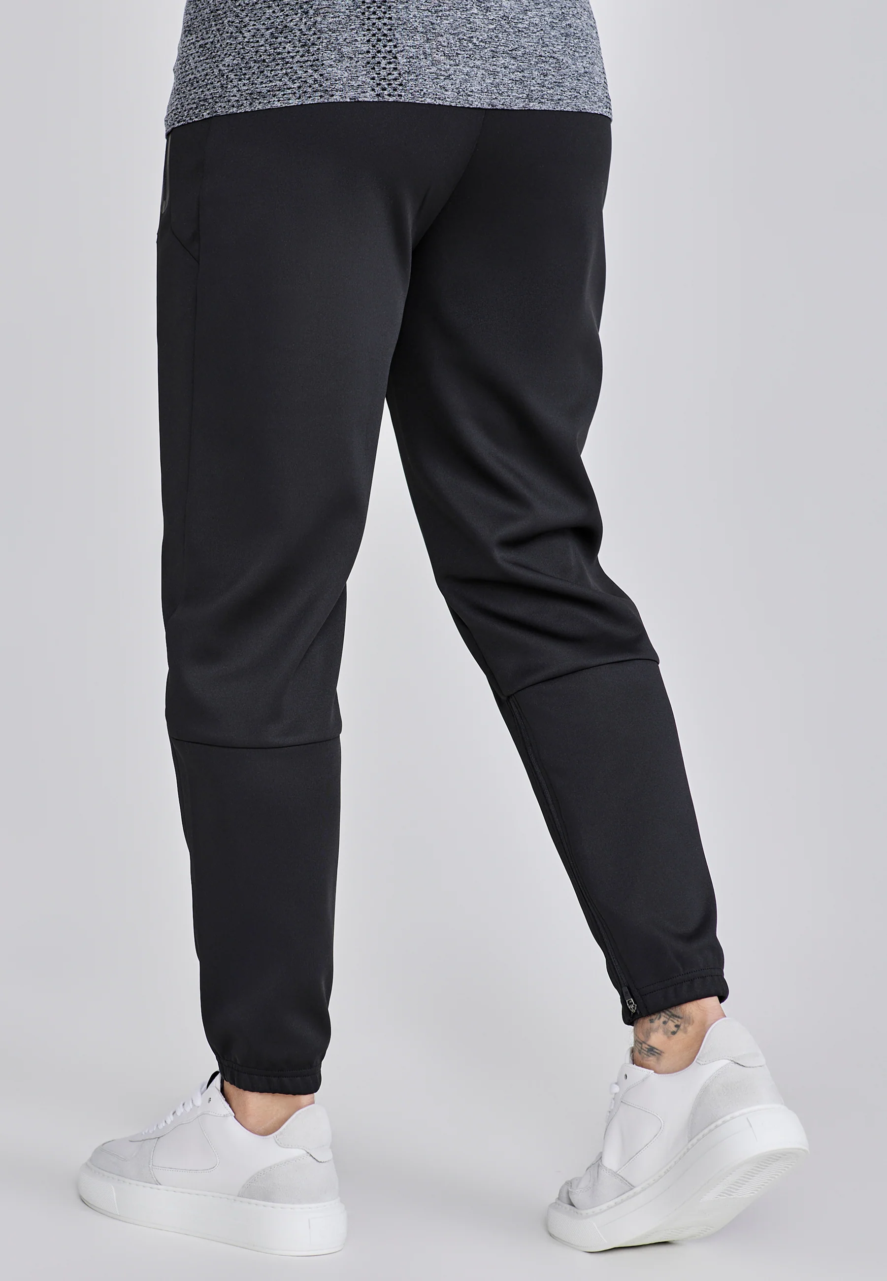 Black Tapered Joggers - Image 3