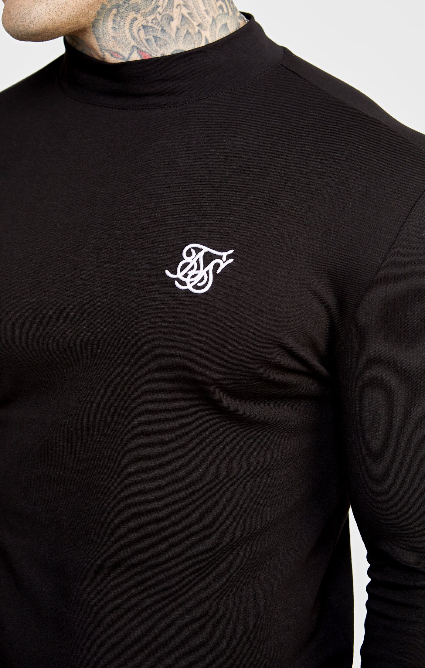 Black Twin Pack Long Sleeve High Neck Muscle Fit T-Shirt - Image 3