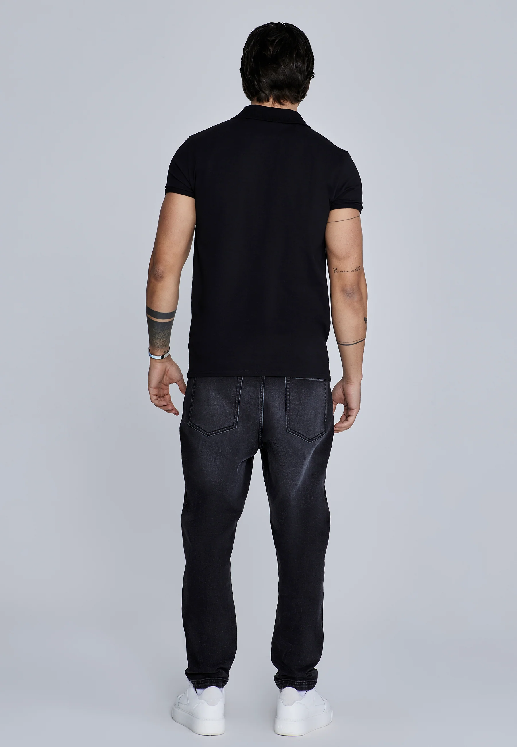 Black V-Neck Polo - Image 5