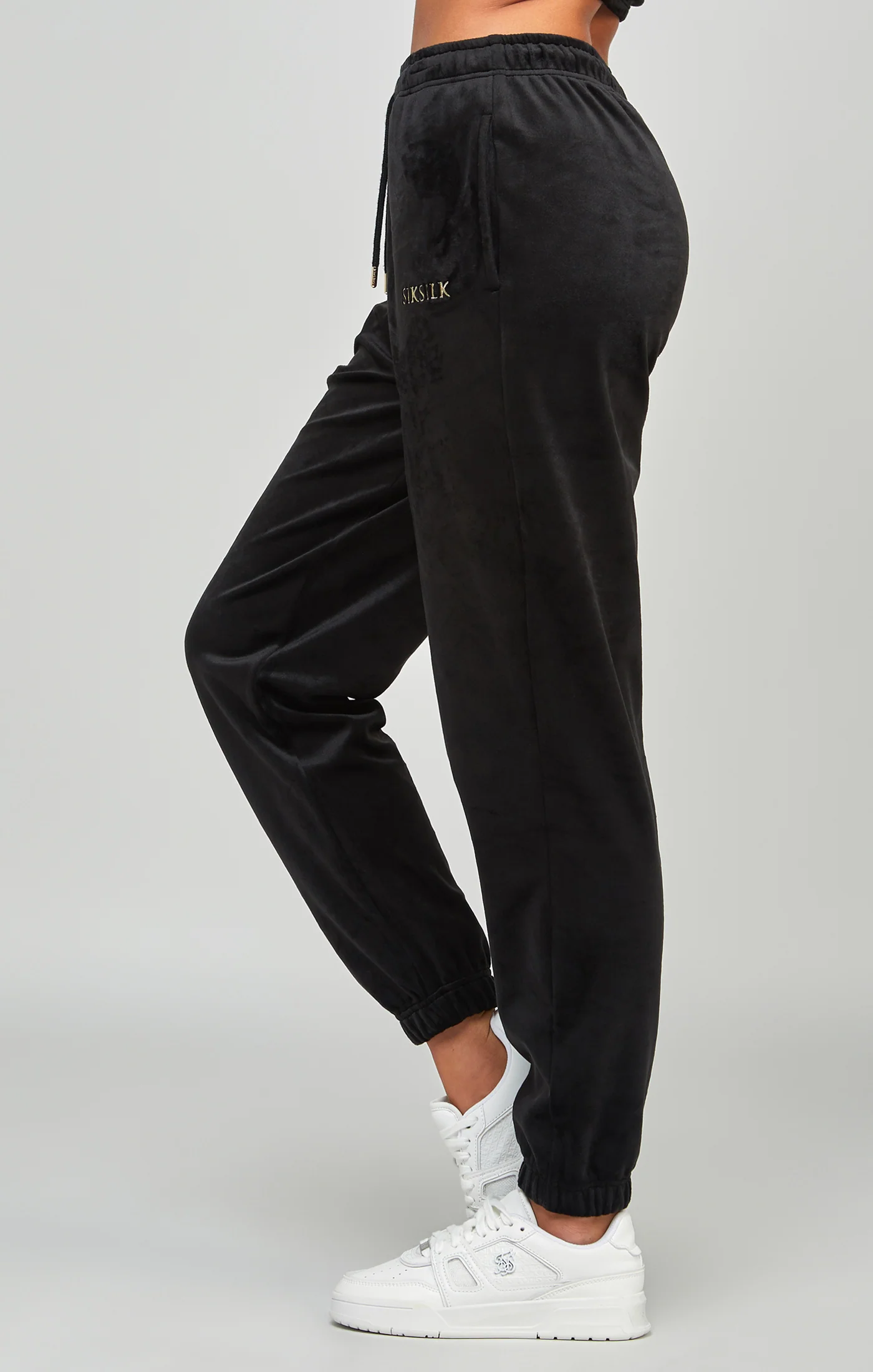 Black Velour Joggers - Image 2