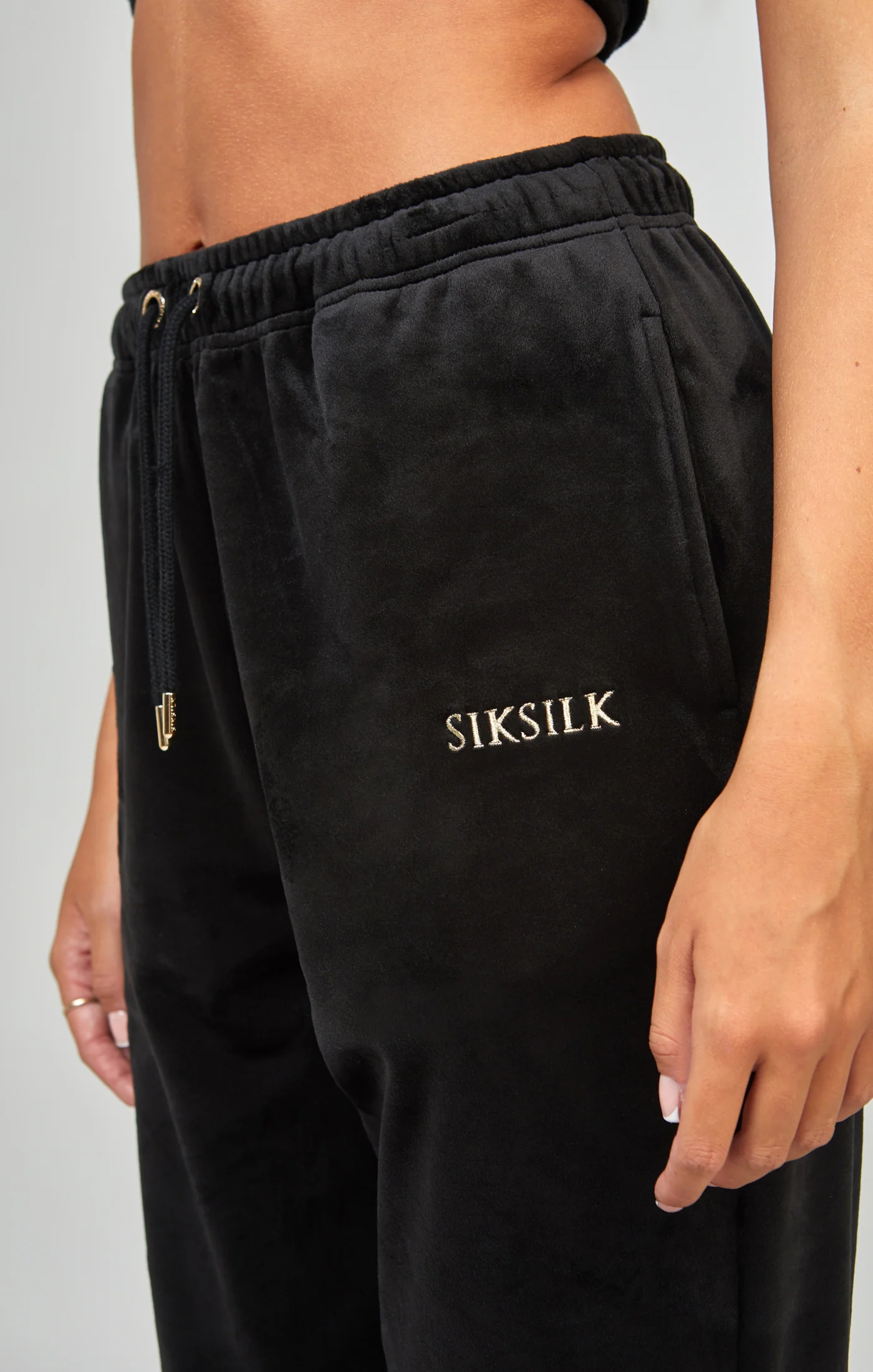 Black Velour Joggers - Image 6