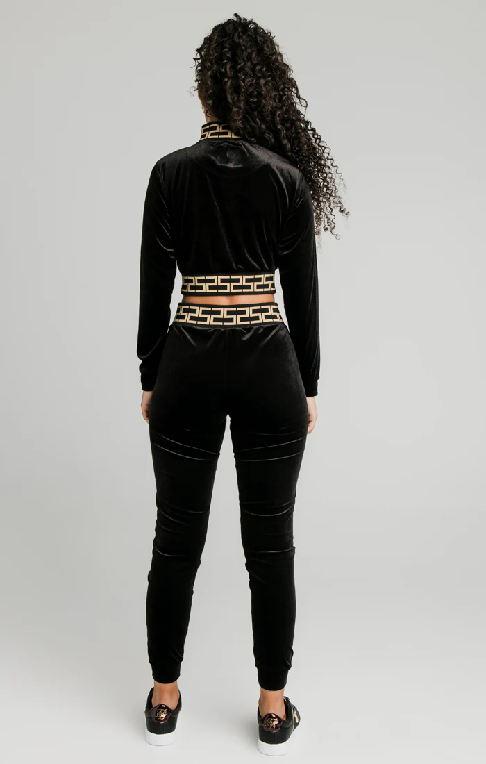 Black Velour Track Top - Image 5