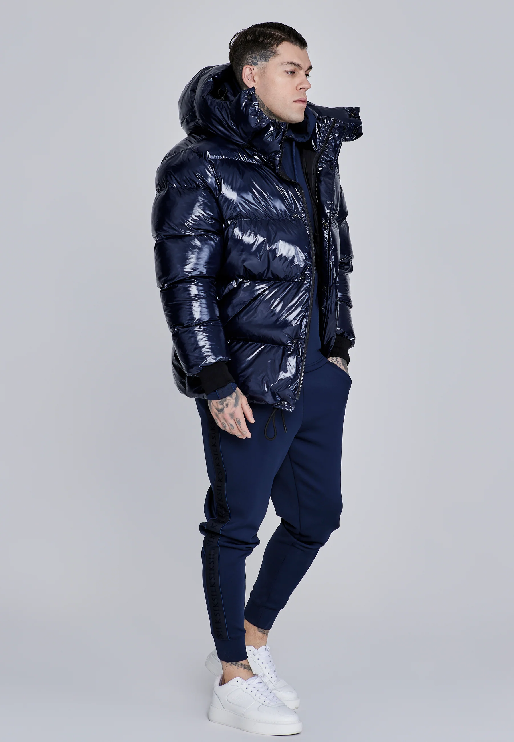 Blue High Shine Puffer Jacket - Image 5