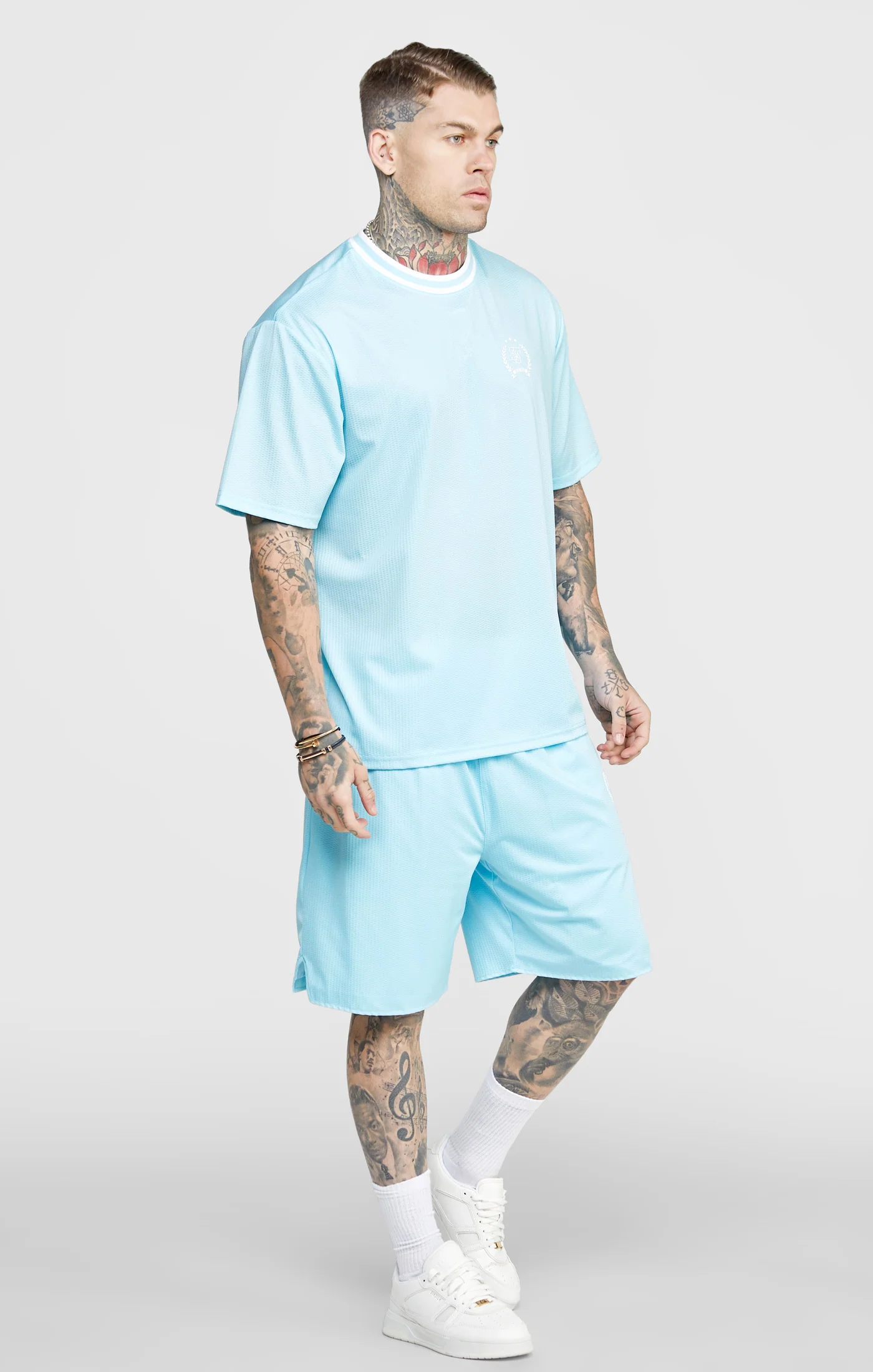Blue Mesh Loose Fit Short - Image 3