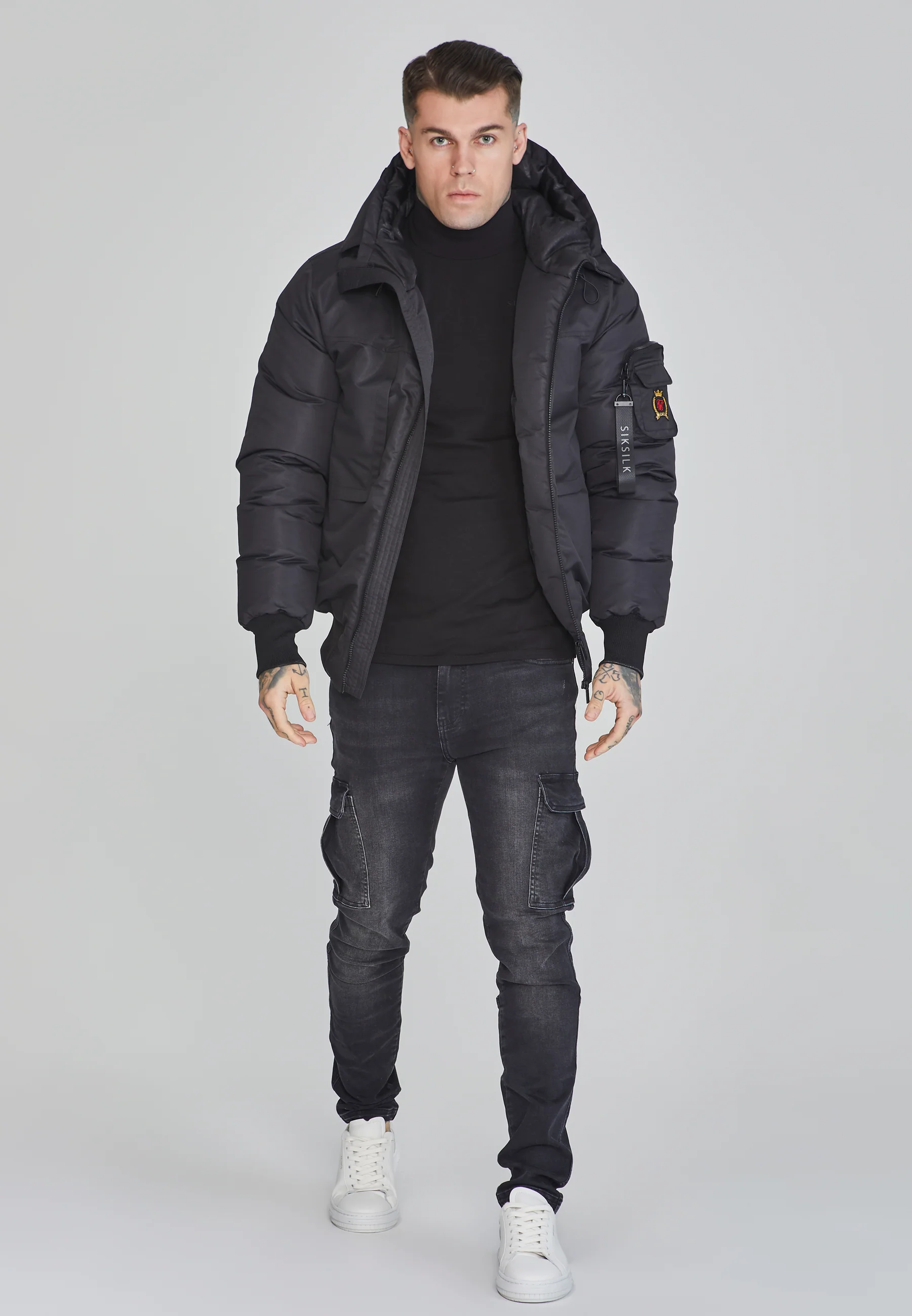 Black Bomber Jacket - Image 2