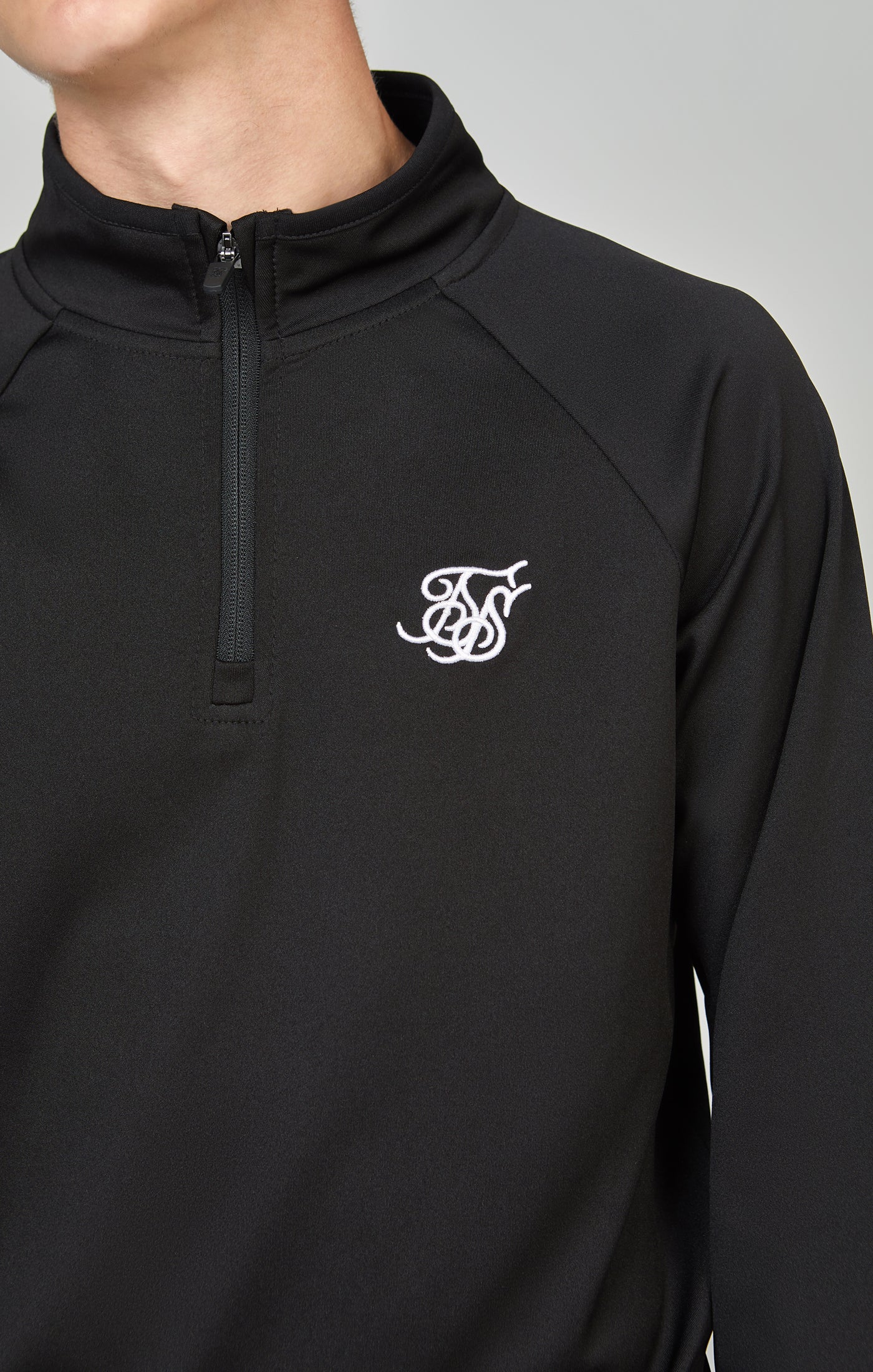 Boys Black 1/4 Zip & Jogger Tracksuit - Image 4