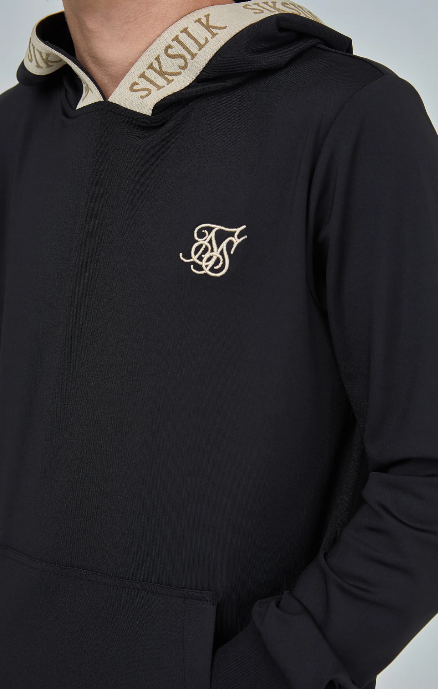Boys Black Taped Hoodie - Image 3