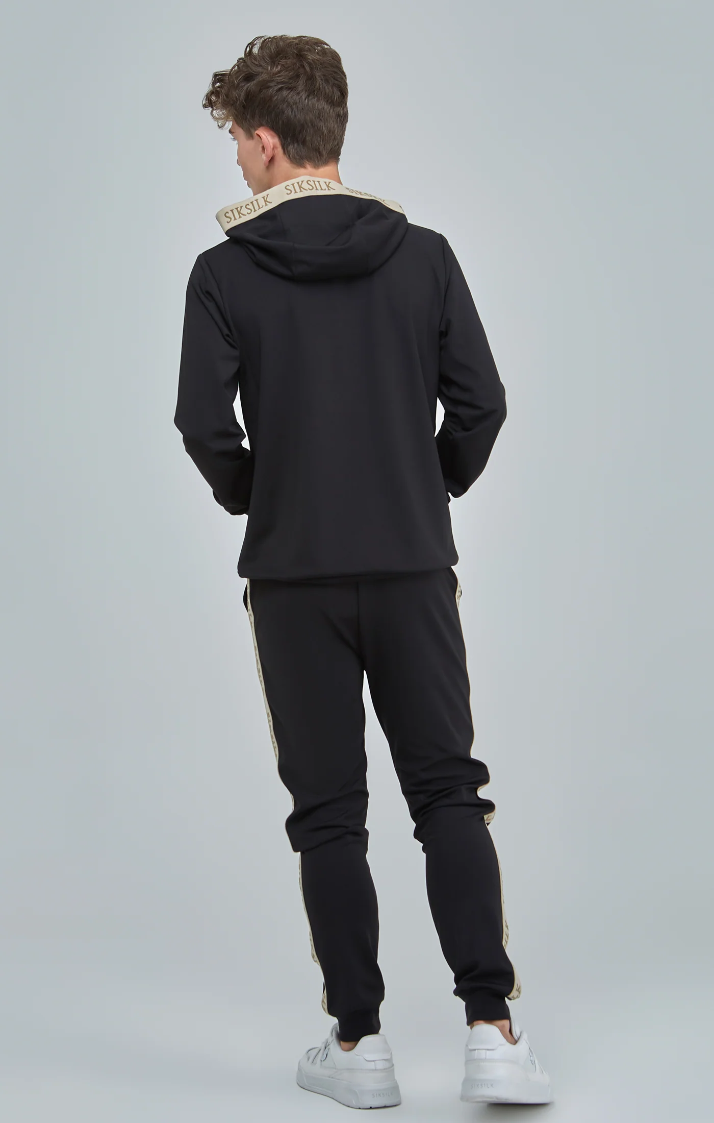 Boys Black Taped Hoodie - Image 5