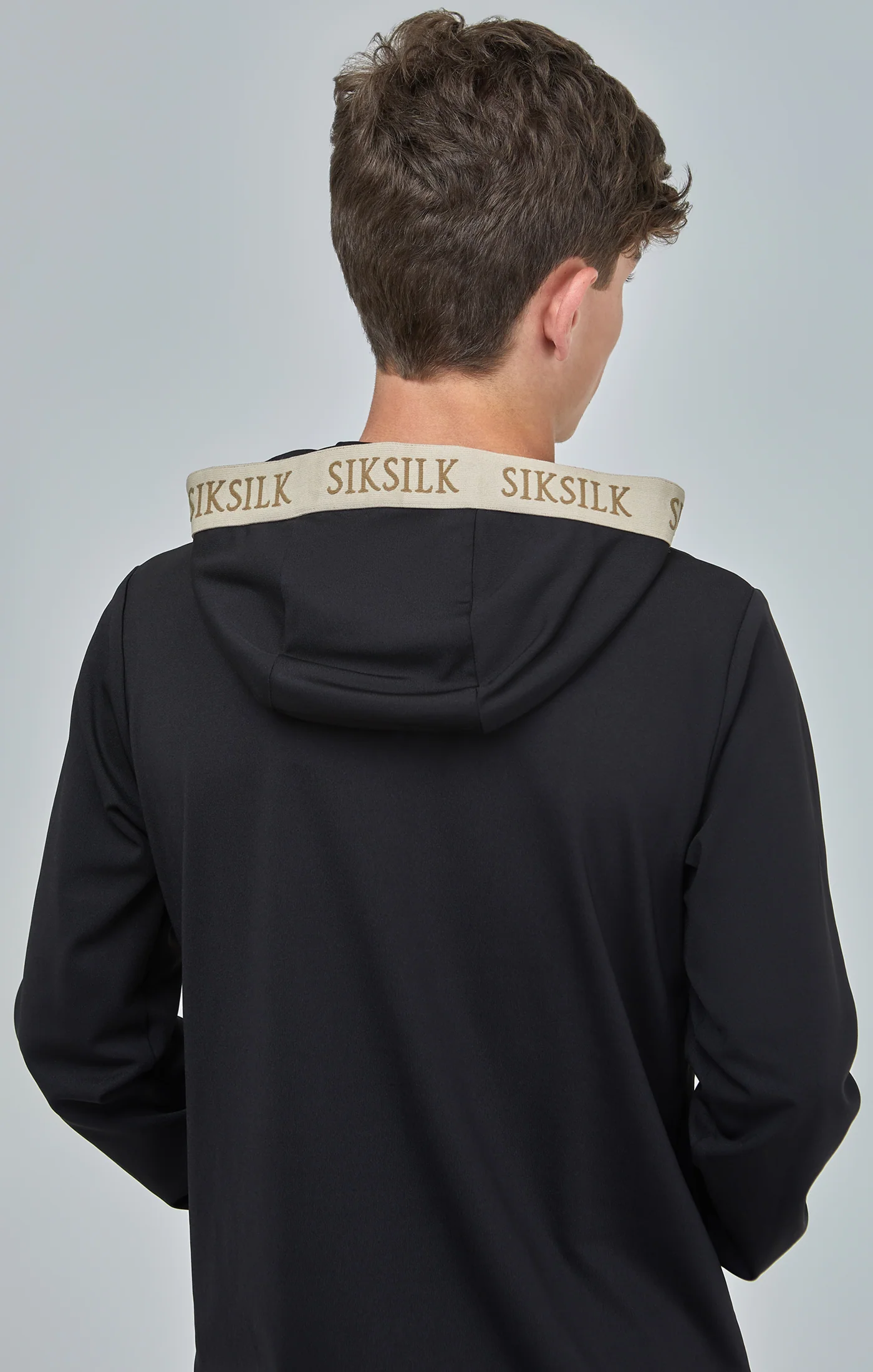 Boys Black Taped Hoodie - Image 6
