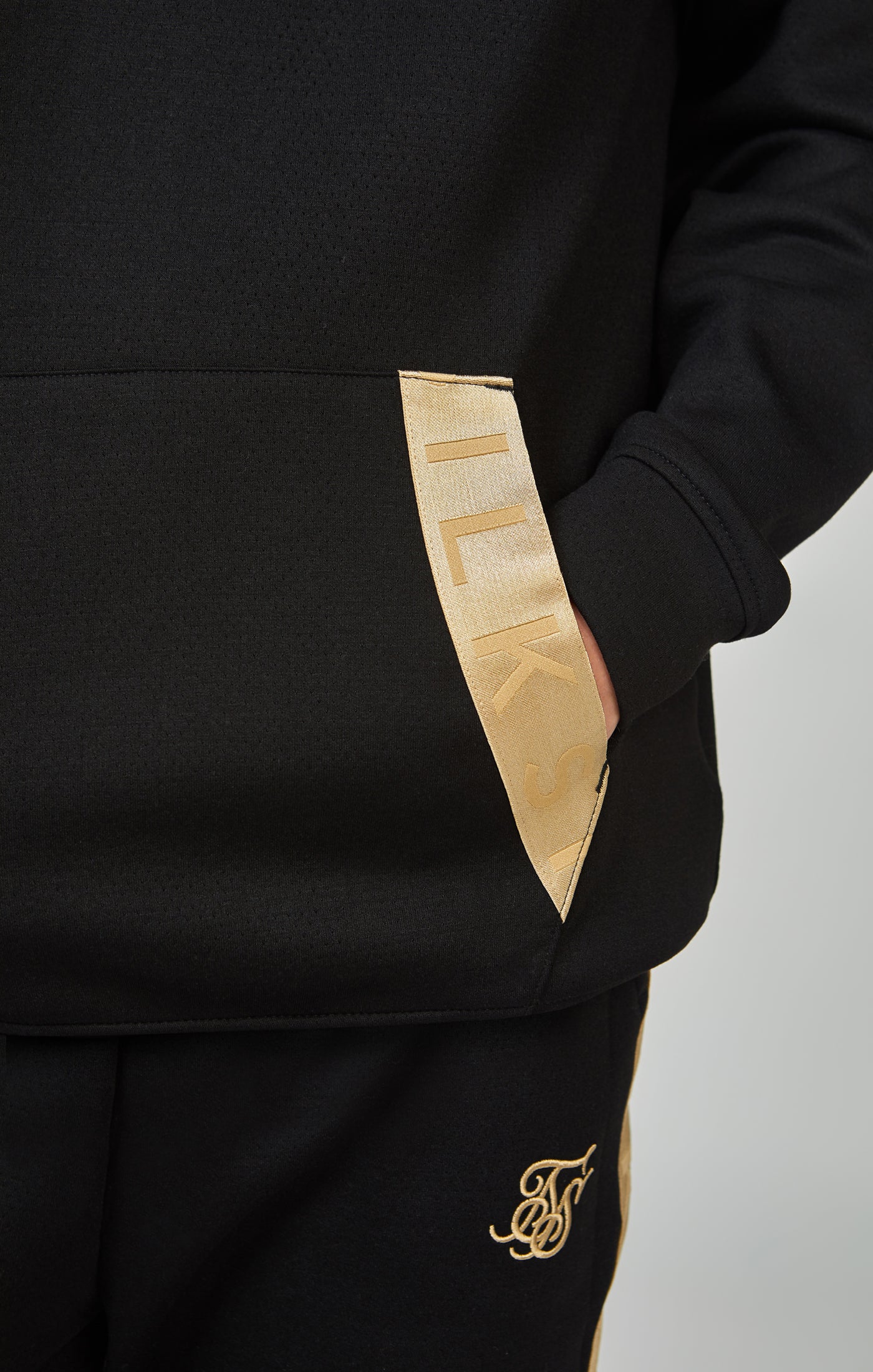 Boys Black Taped Hoodie - Image 7