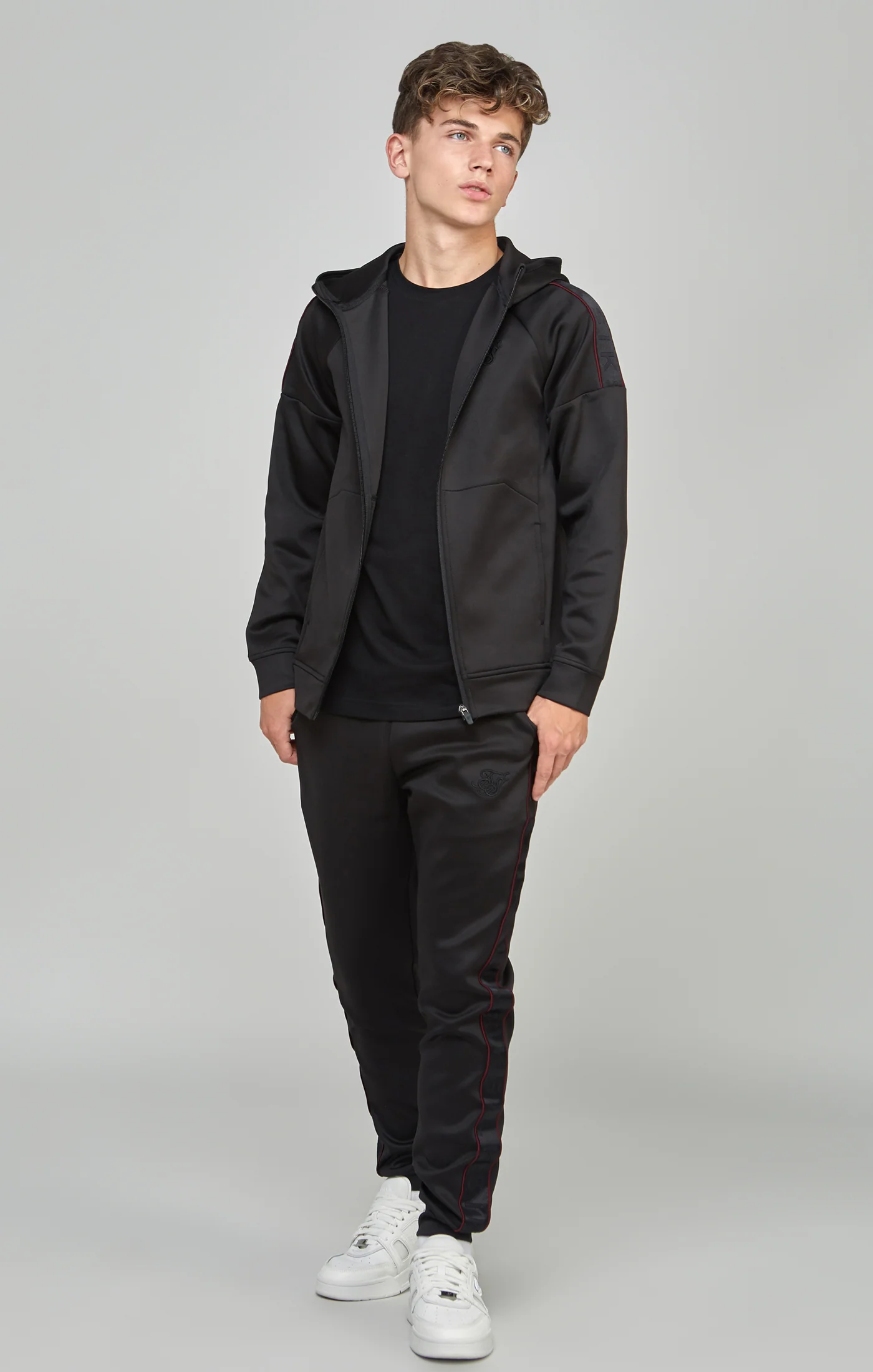 Boys Black Taped Tracksuit - Image 6