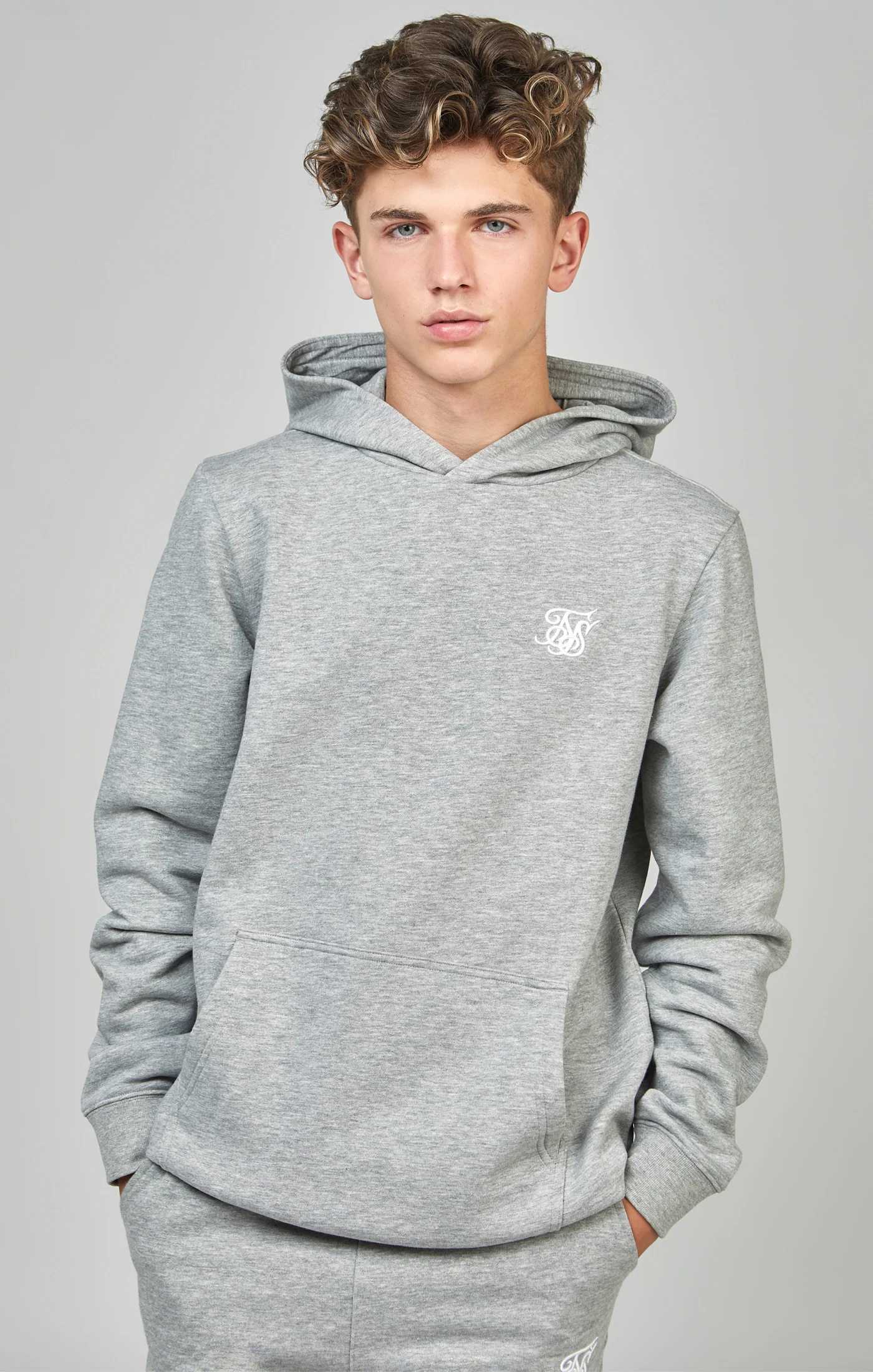 Boys Grey Essentials Hoodie