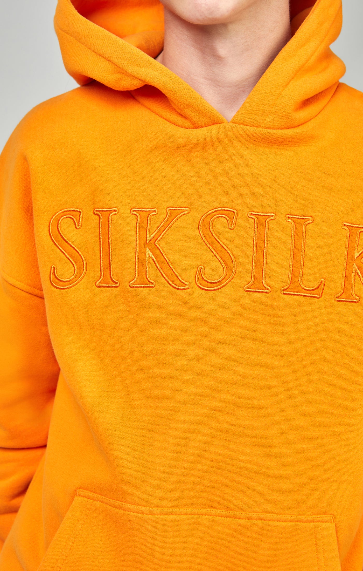 Boys Orange Applique Relaxed Fit Hoodie - Image 2