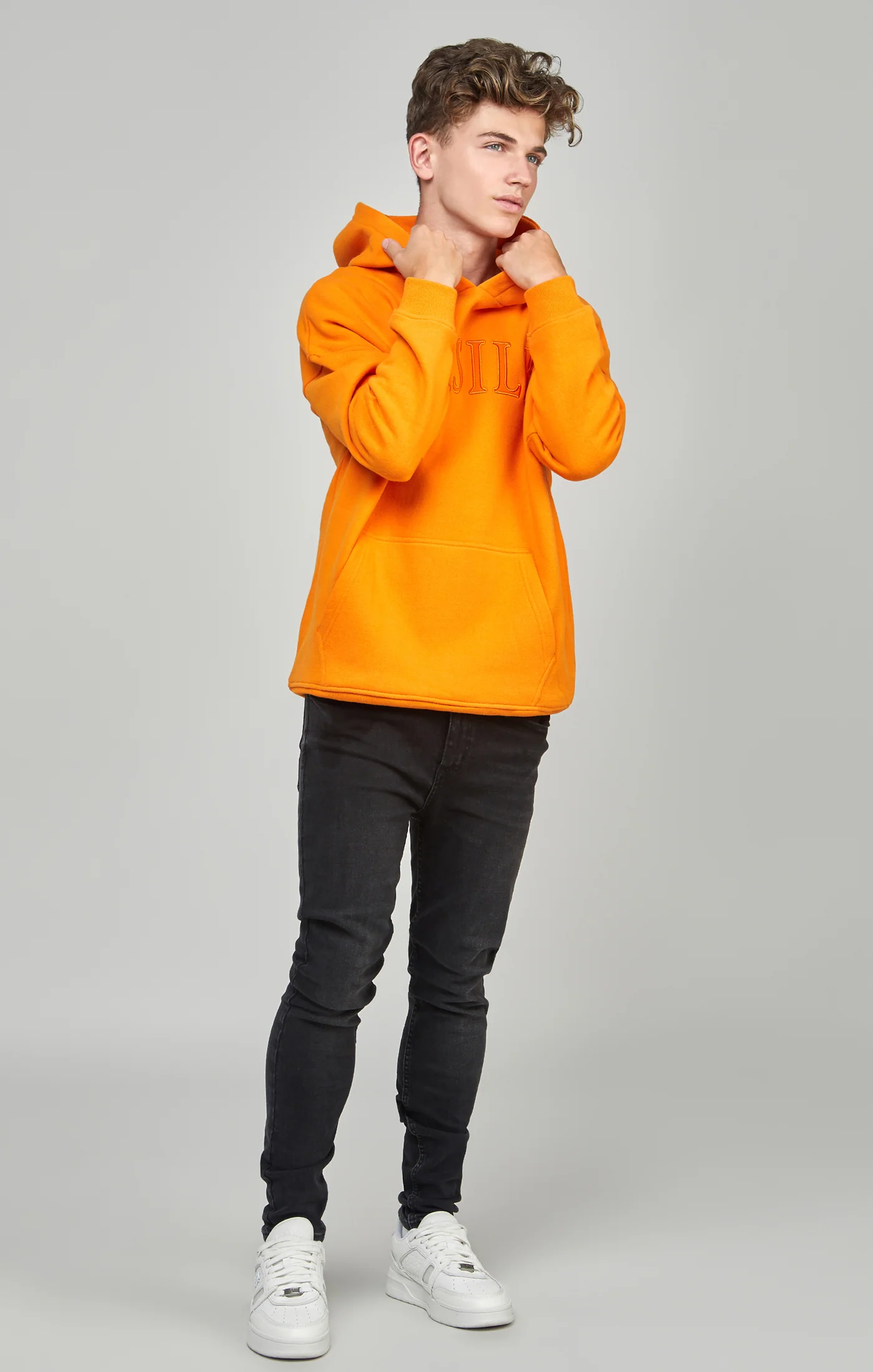 Boys Orange Applique Relaxed Fit Hoodie - Image 4