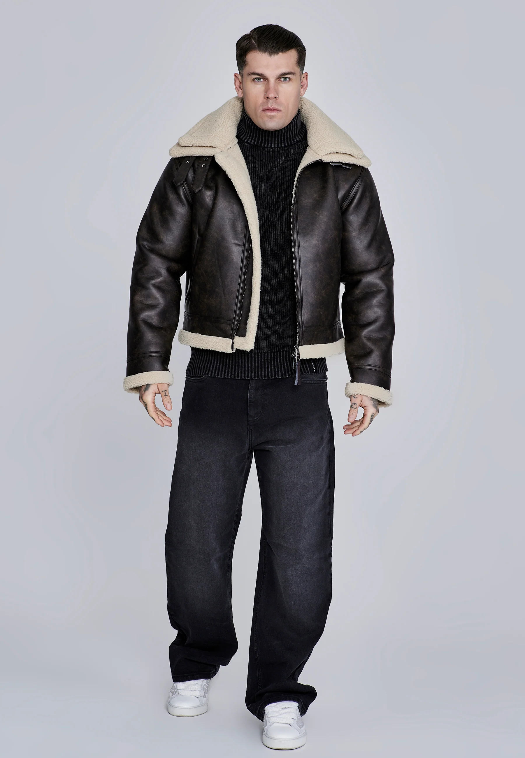Brown Aviator Jacket - Image 4