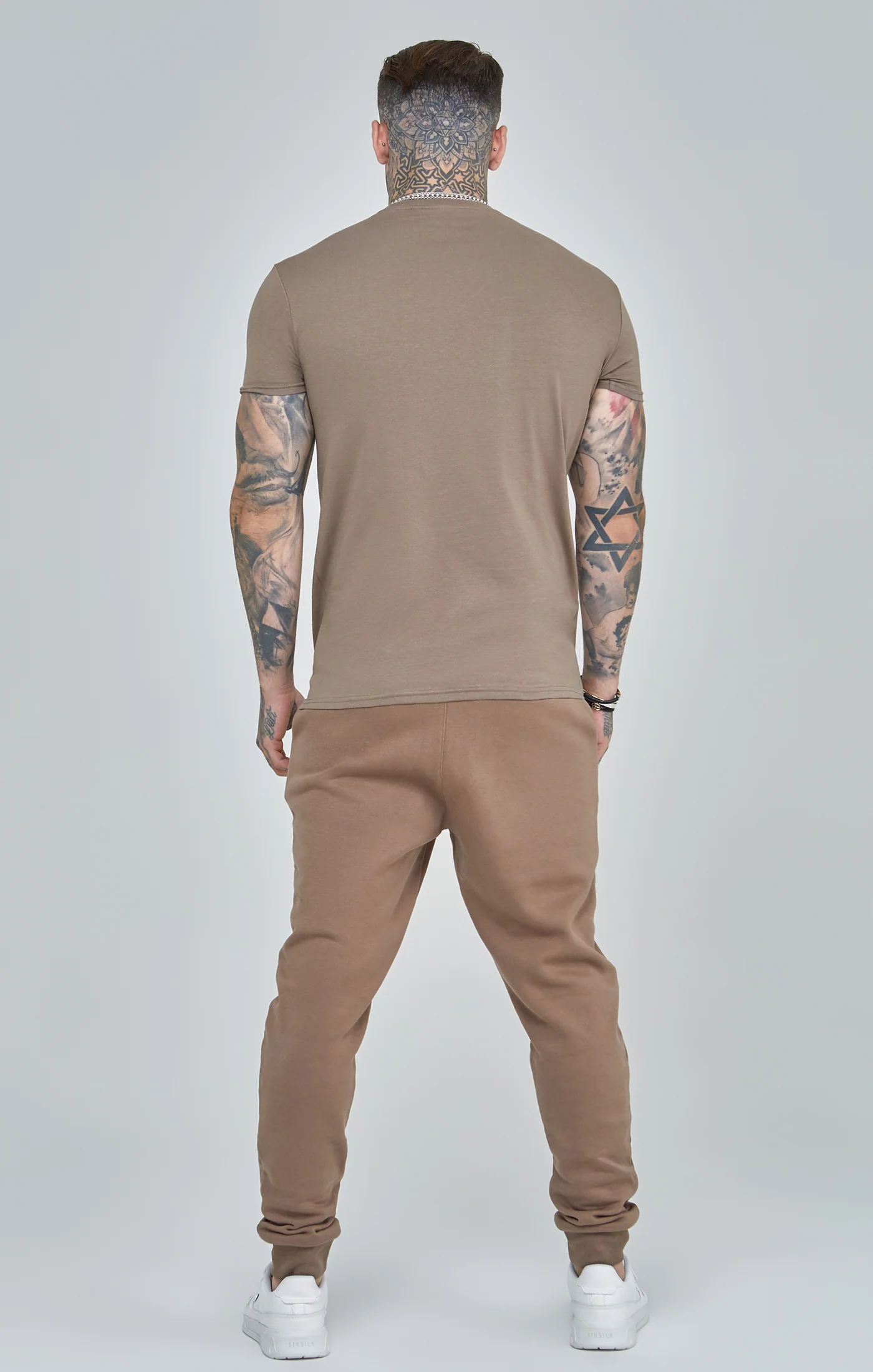 Brown Essential Short Sleeve Muscle Fit T-Shirt - Image 5