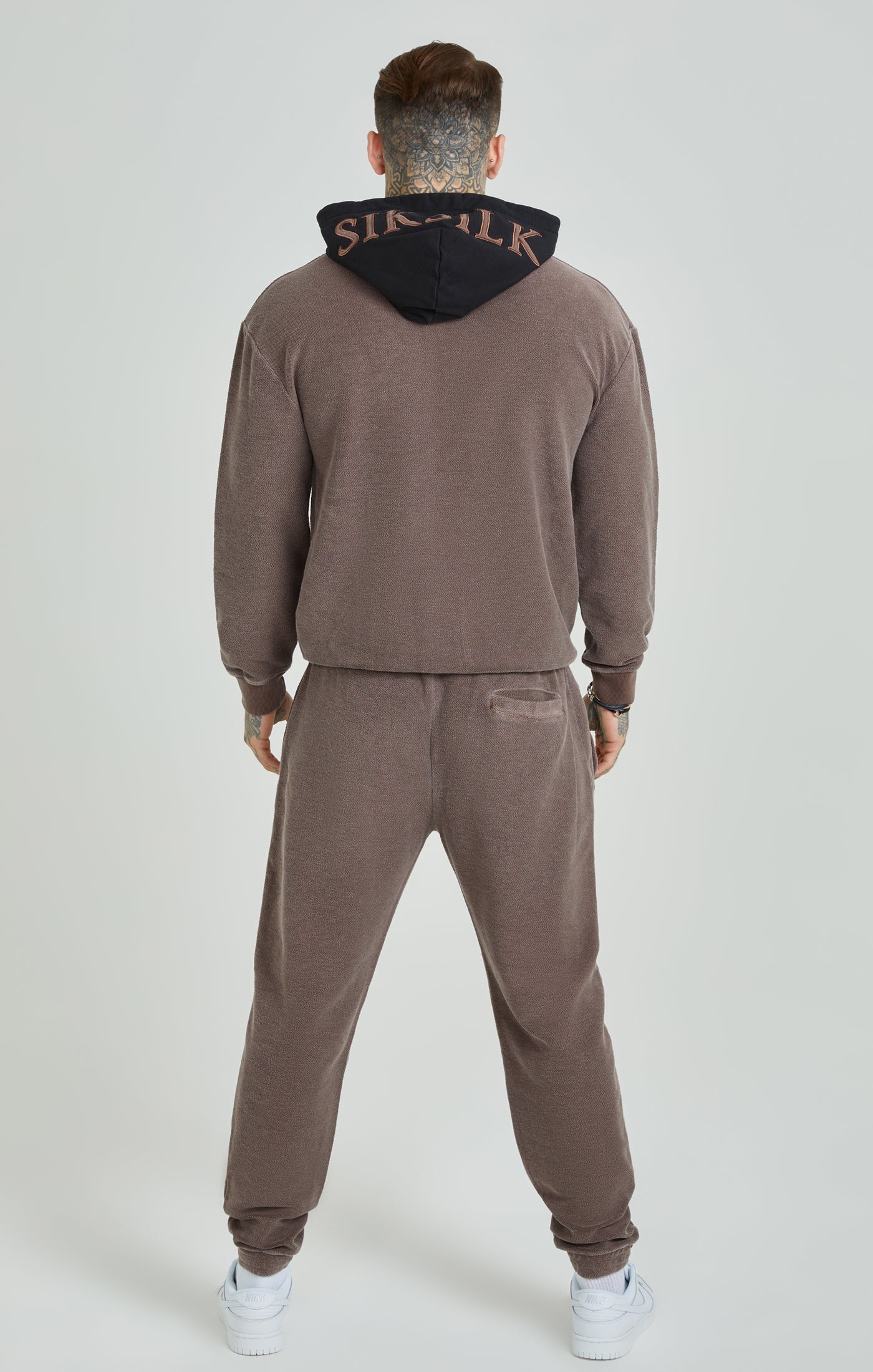 Brown Heavyweight Loopback Relaxed Joggers - Image 5