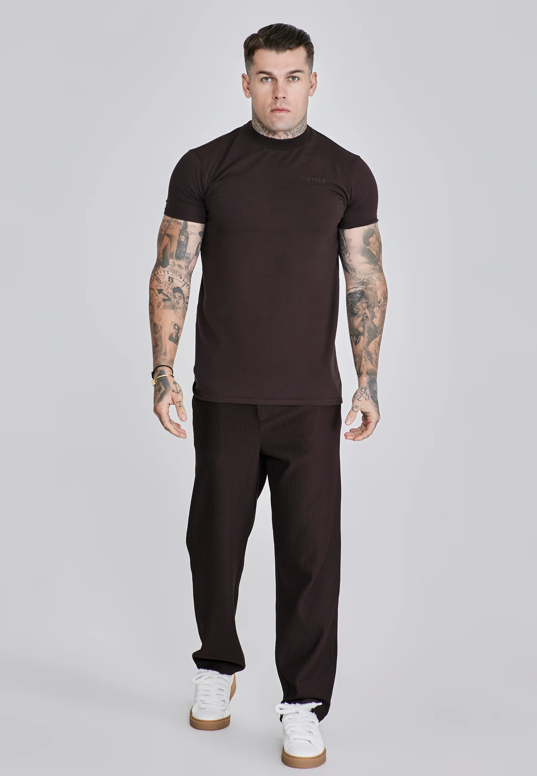 Brown Muscle Fit T-Shirt - Image 3