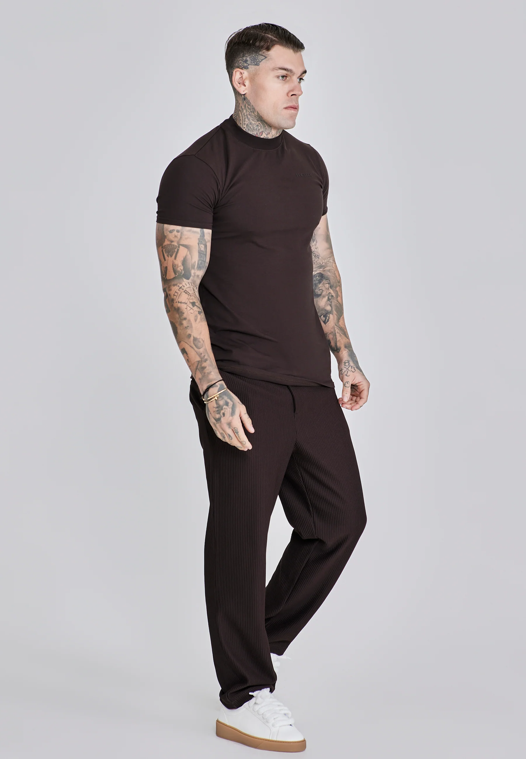 Brown Muscle Fit T-Shirt - Image 4