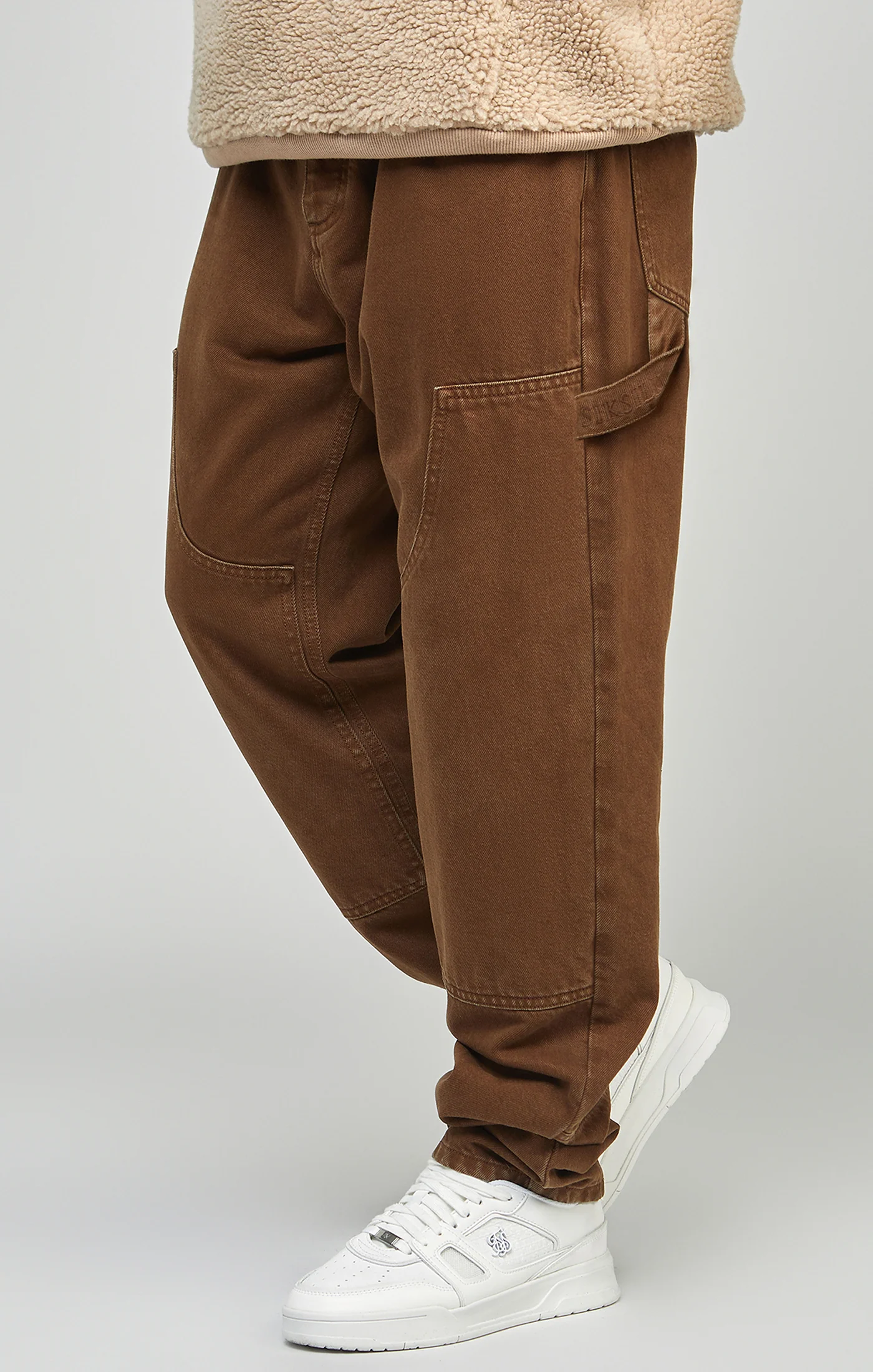 Brown Straight Fit Carpenter Denim