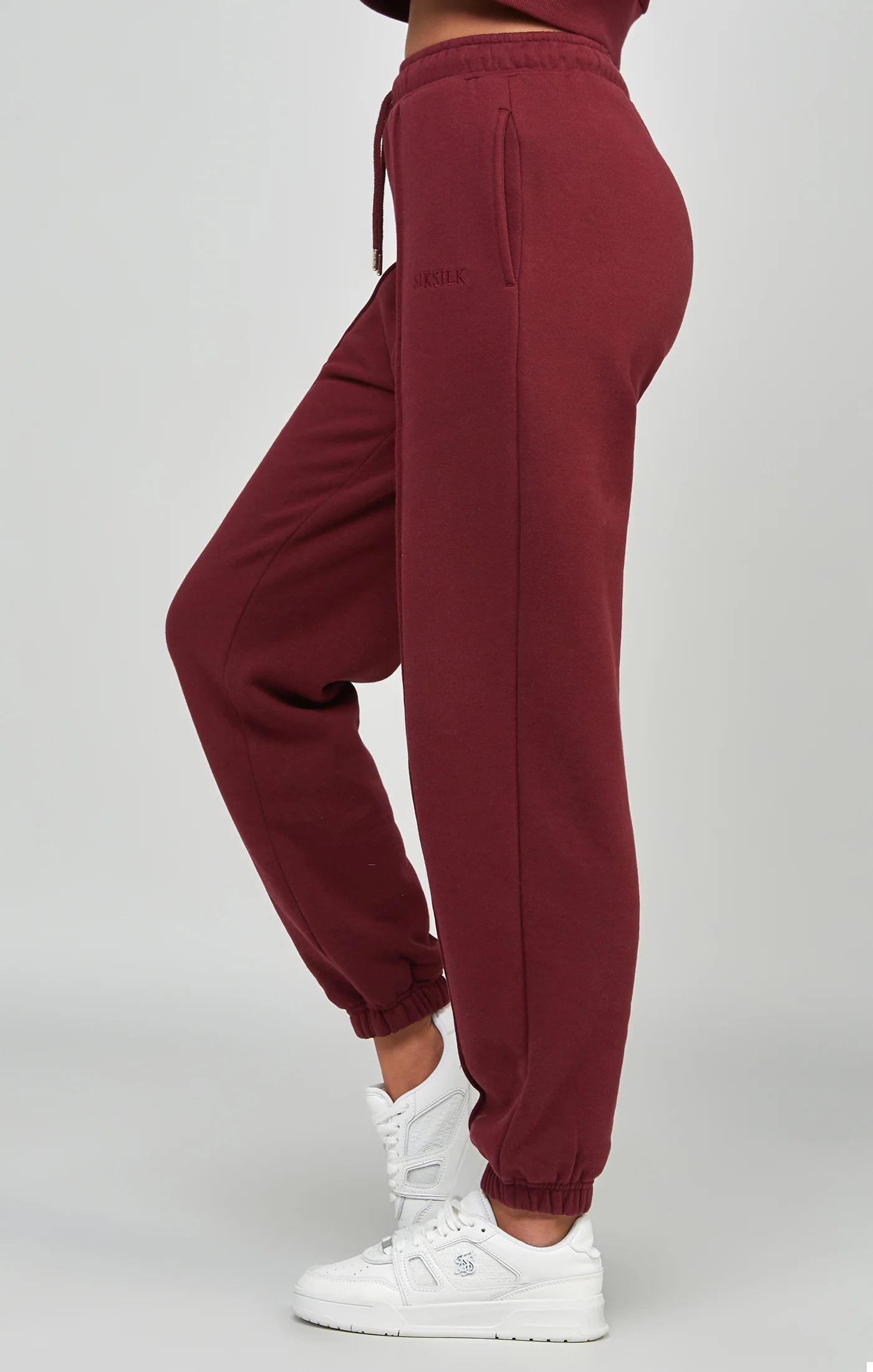 Burgundy Oversized Joggers - Image 2