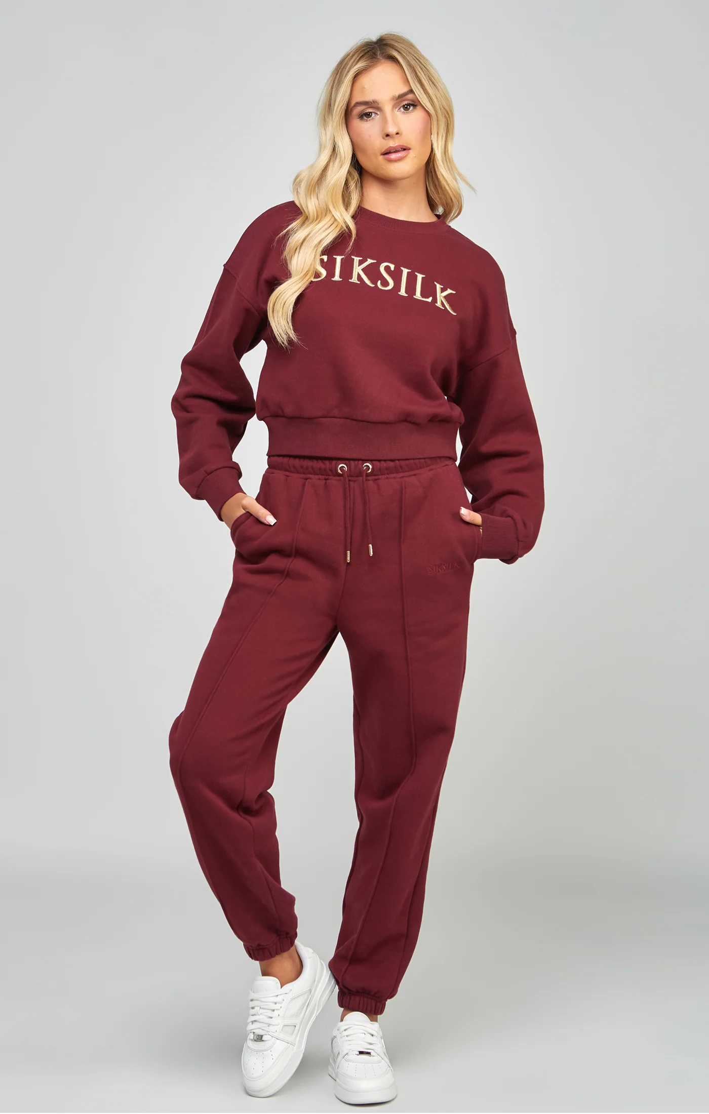 Burgundy Oversized Joggers - Image 3
