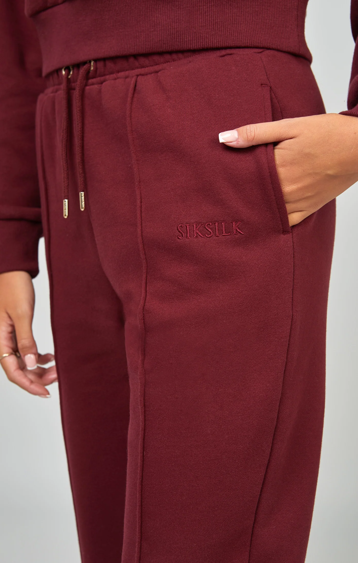 Burgundy Oversized Joggers - Image 6