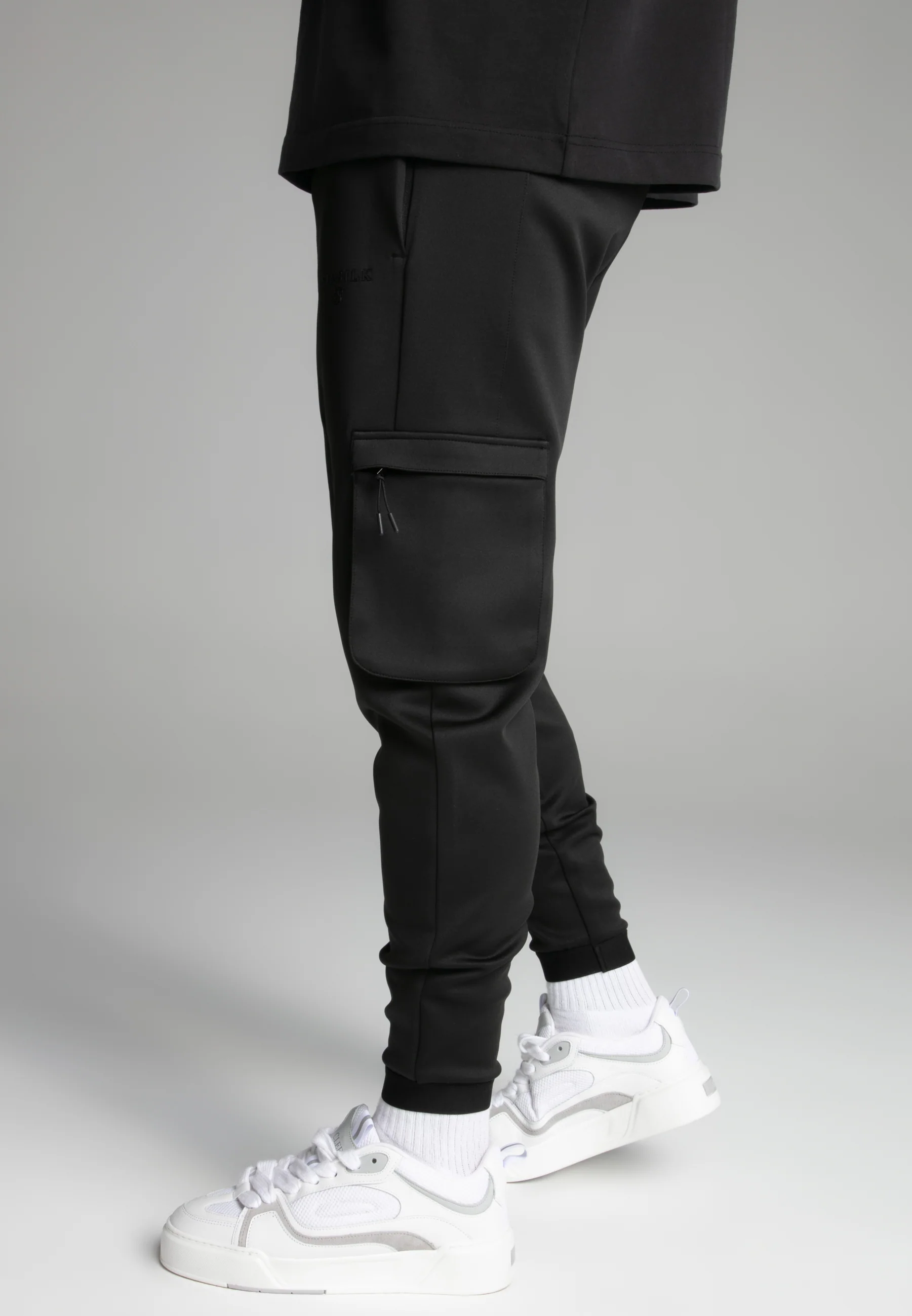 Black Cargo Joggers - Image 3