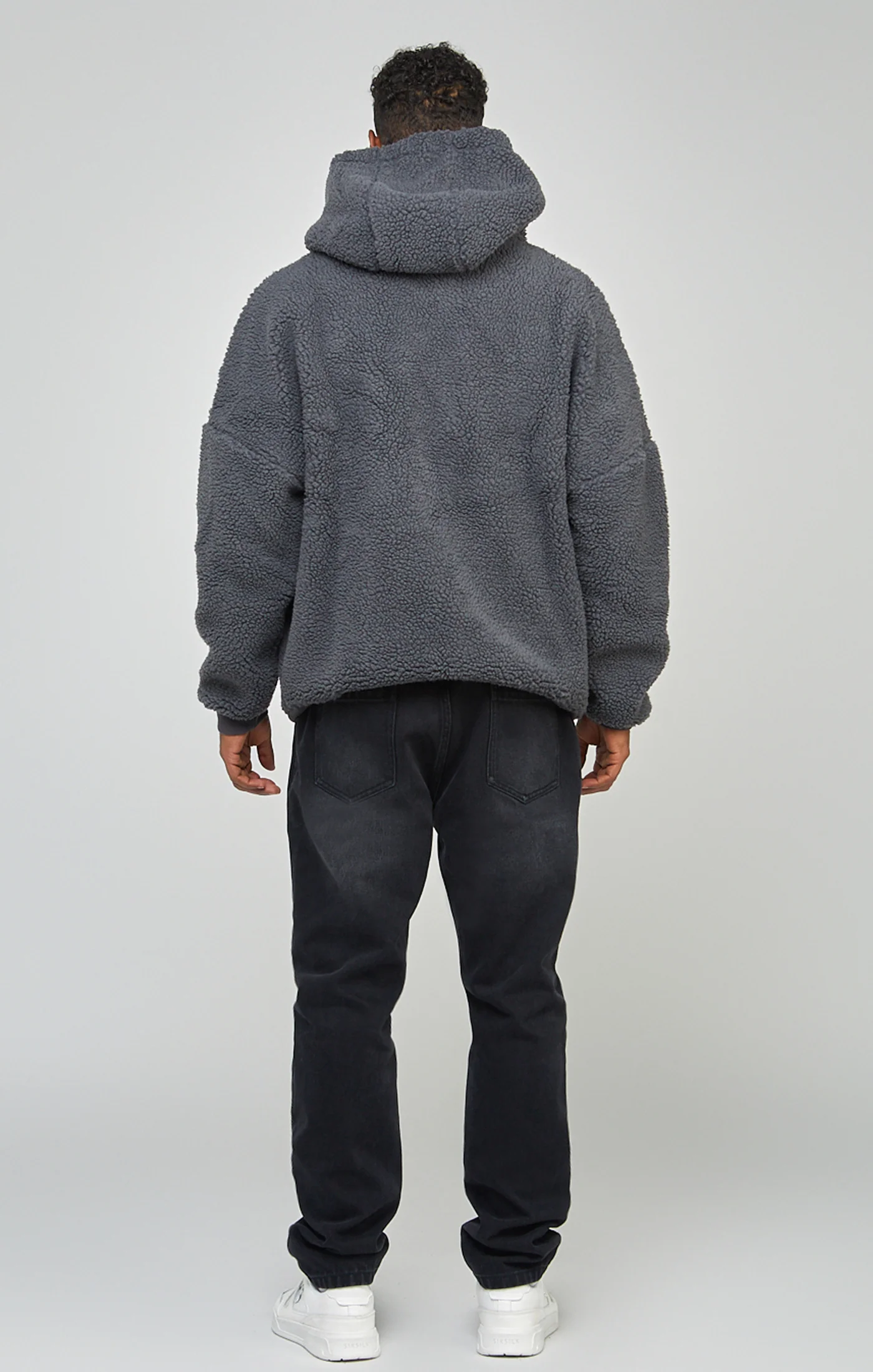 Charcoal Borg 89 Applique Overhead Hoodie - Image 5