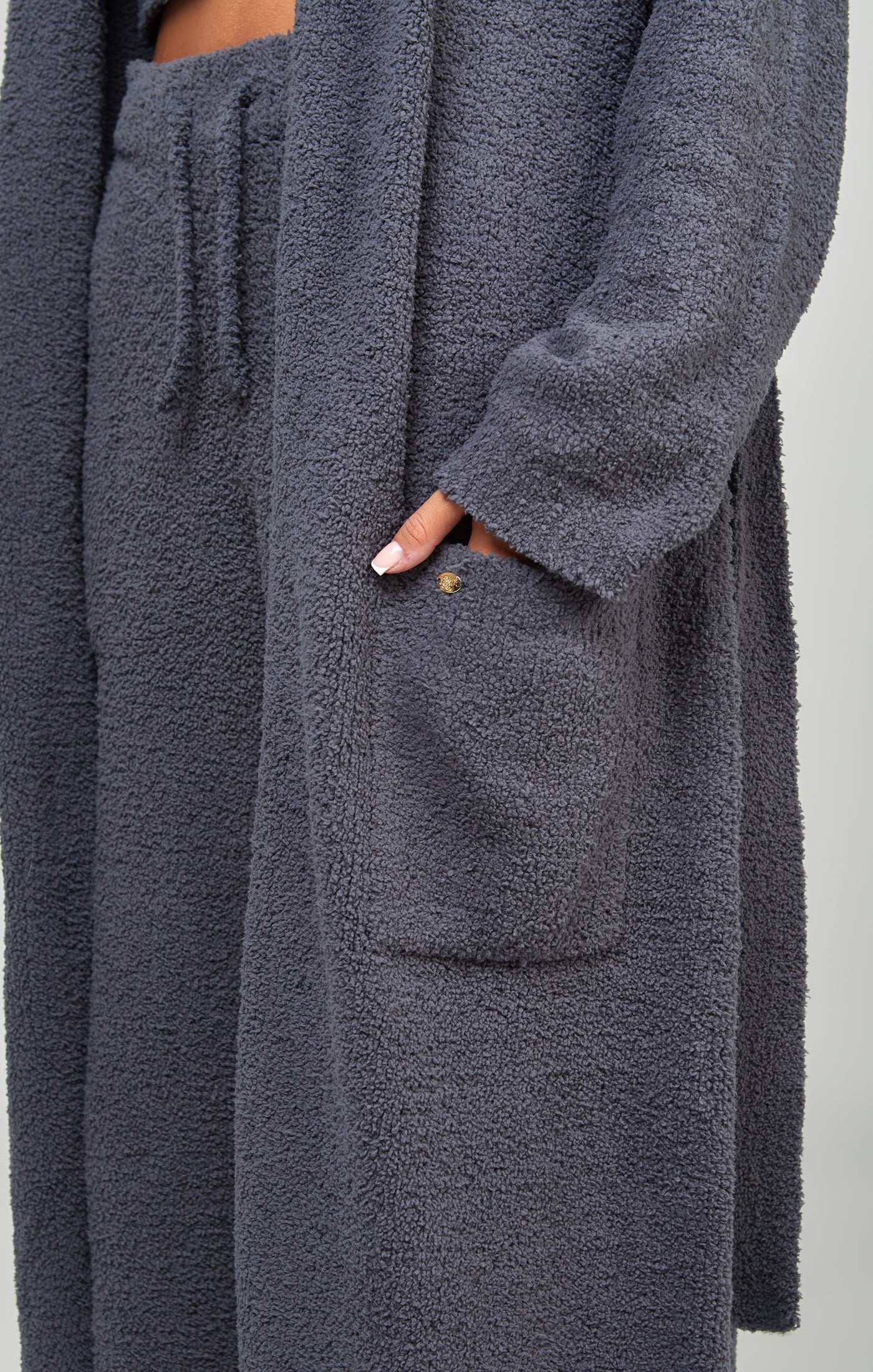 Charcoal Lounge Cardigan - Image 2