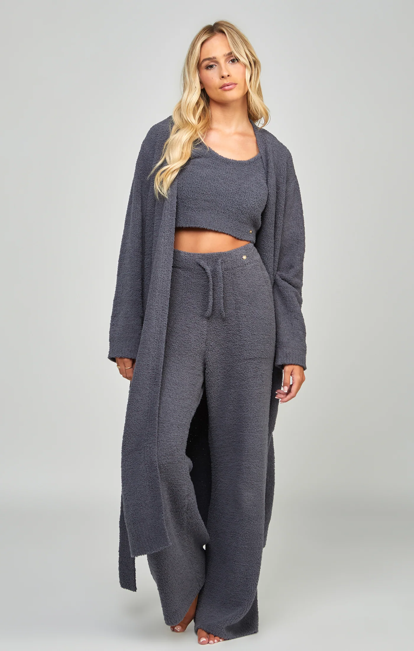 Charcoal Lounge Cardigan - Image 3